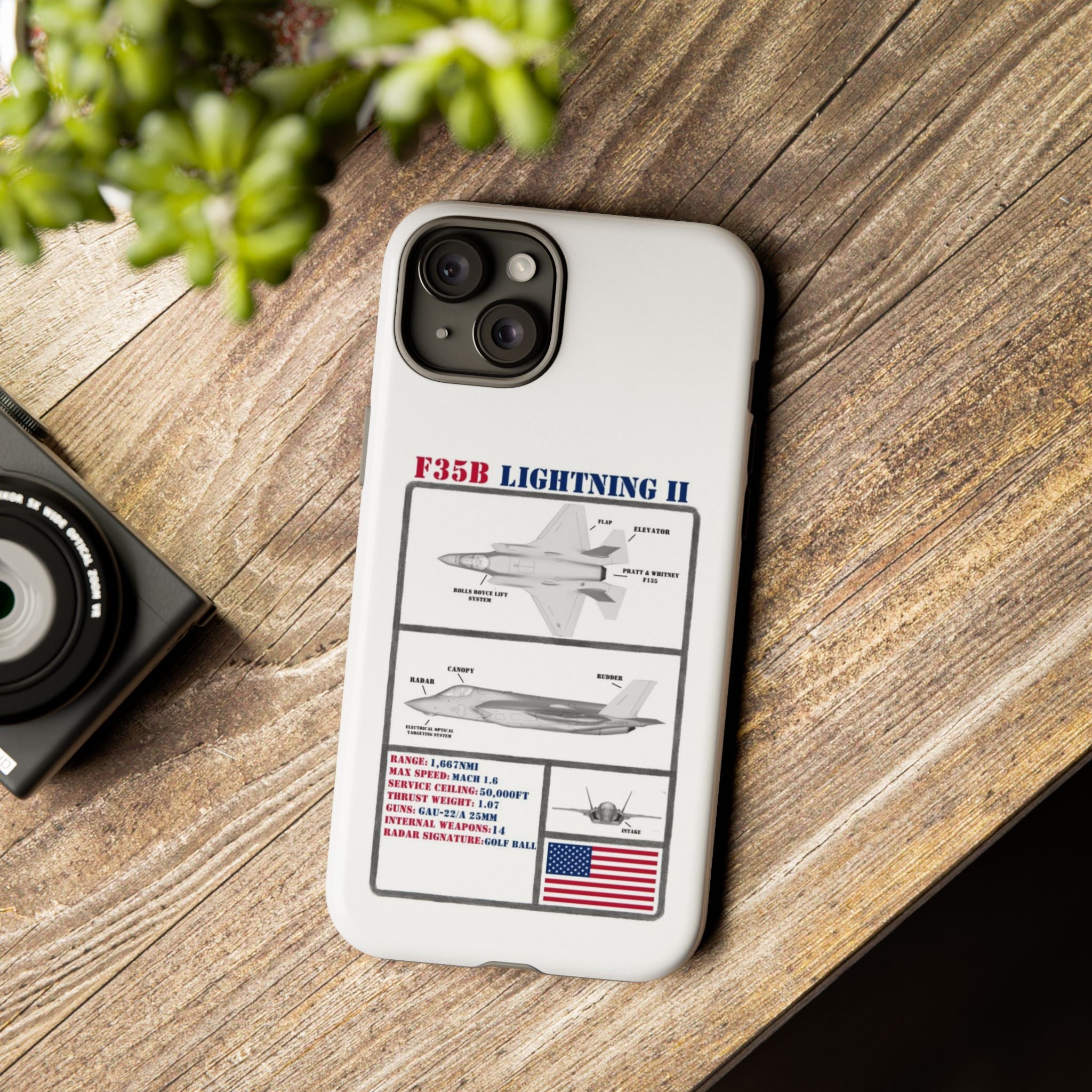 F-35 Lightning II Schematic edition phone case (USAF Colour-Way)