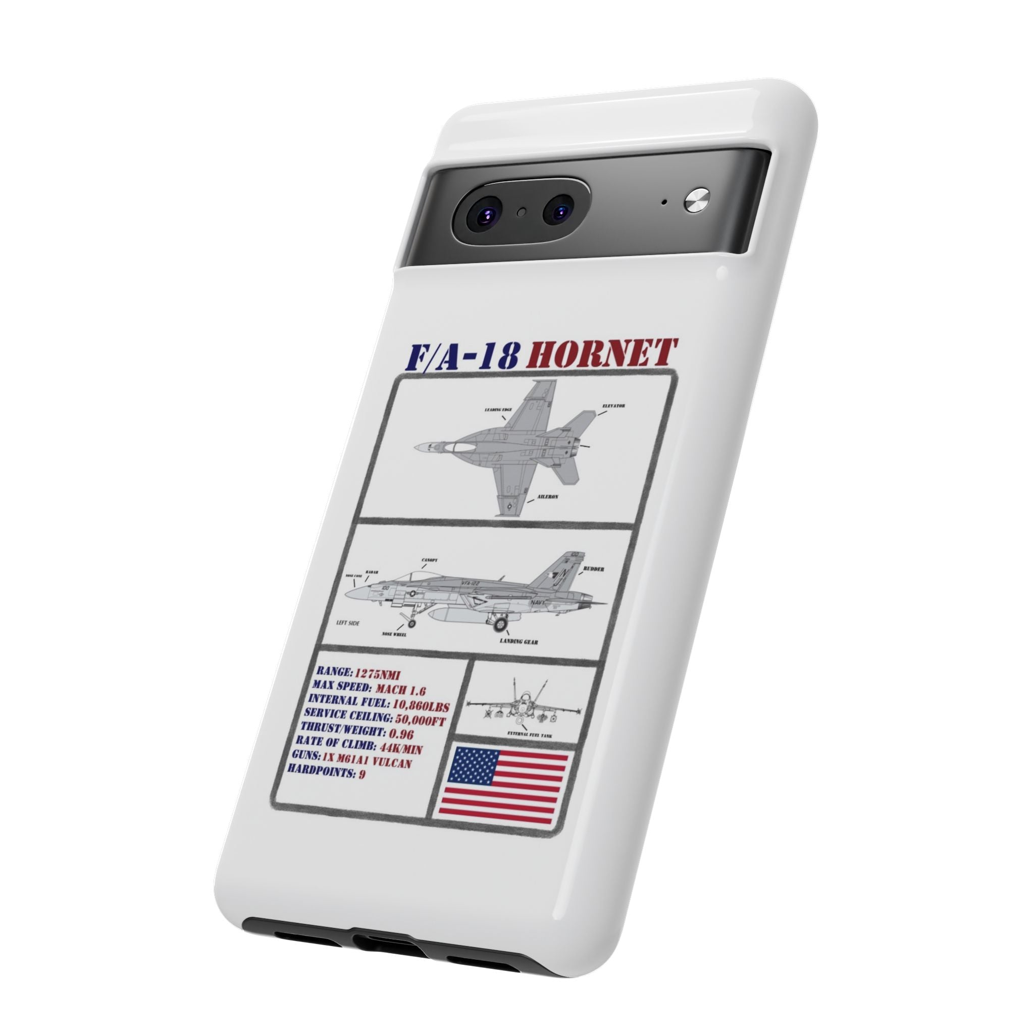 F/A-18 Hornet Schematic edition phone case (USAF Colour-Way)