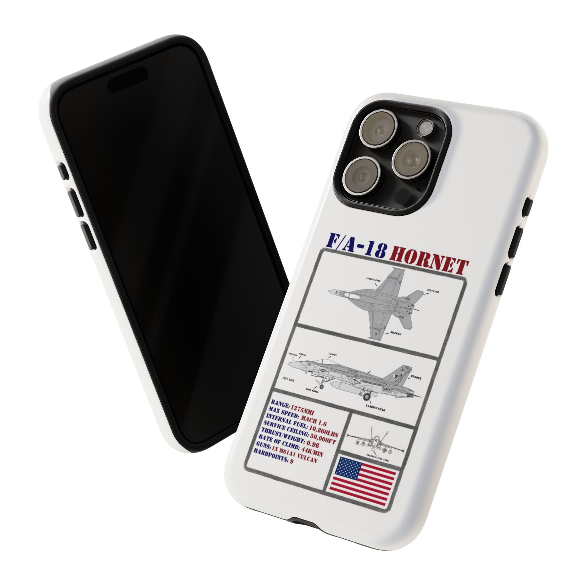 F/A-18 Hornet Schematic edition phone case (USAF Colour-Way)