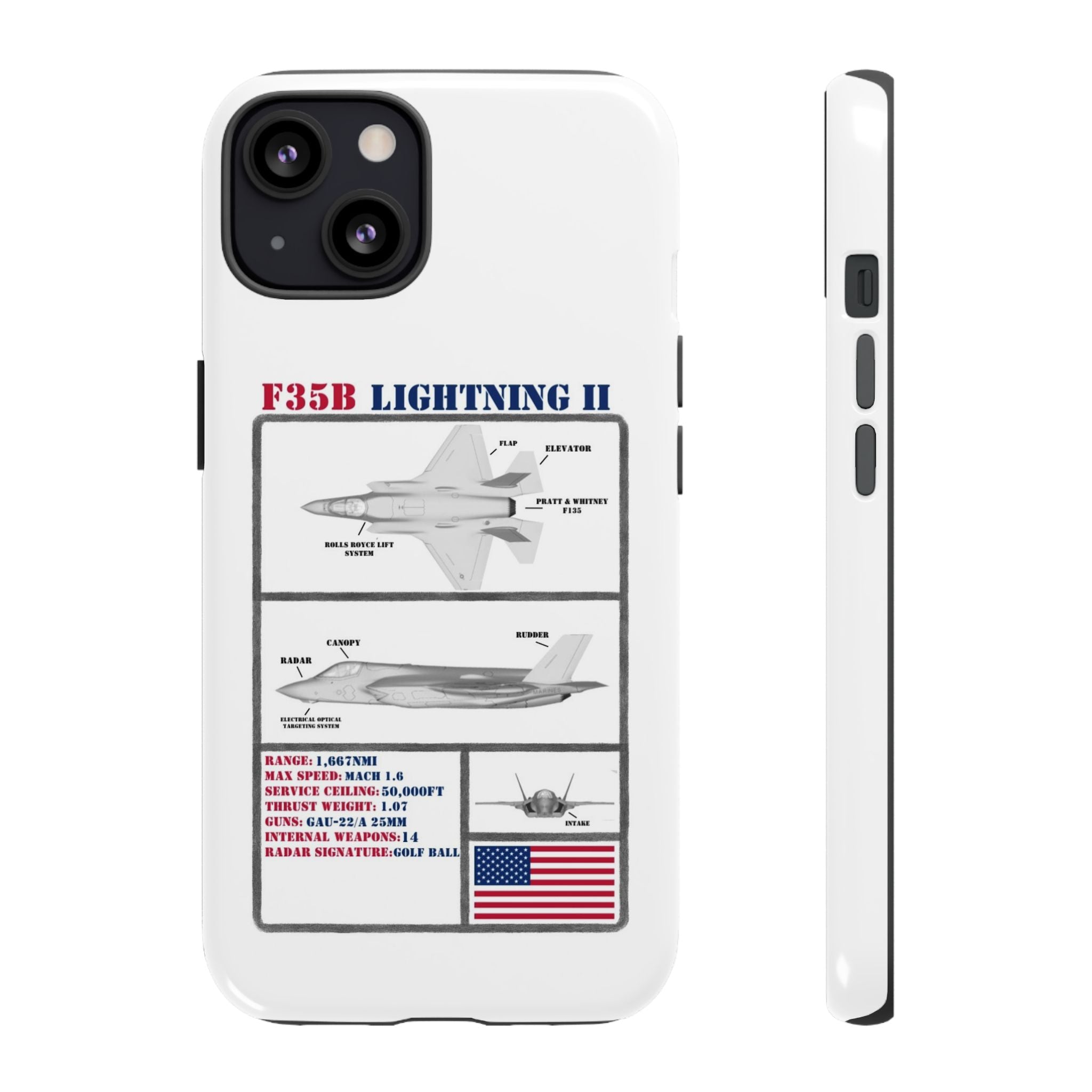 F-35 Lightning II Schematic edition phone case (USAF Colour-Way)