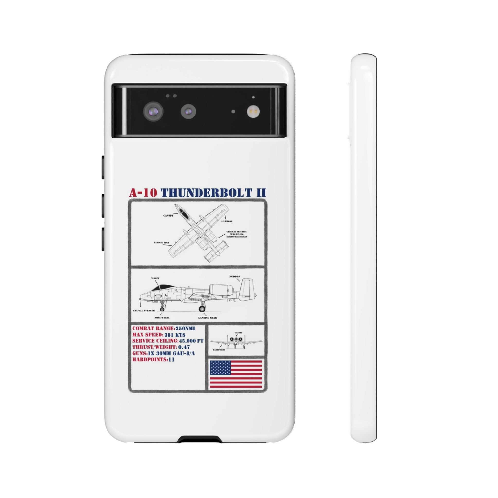 A-10 Thunderbolt Schematic edition phone case (USAF Colour-Way)