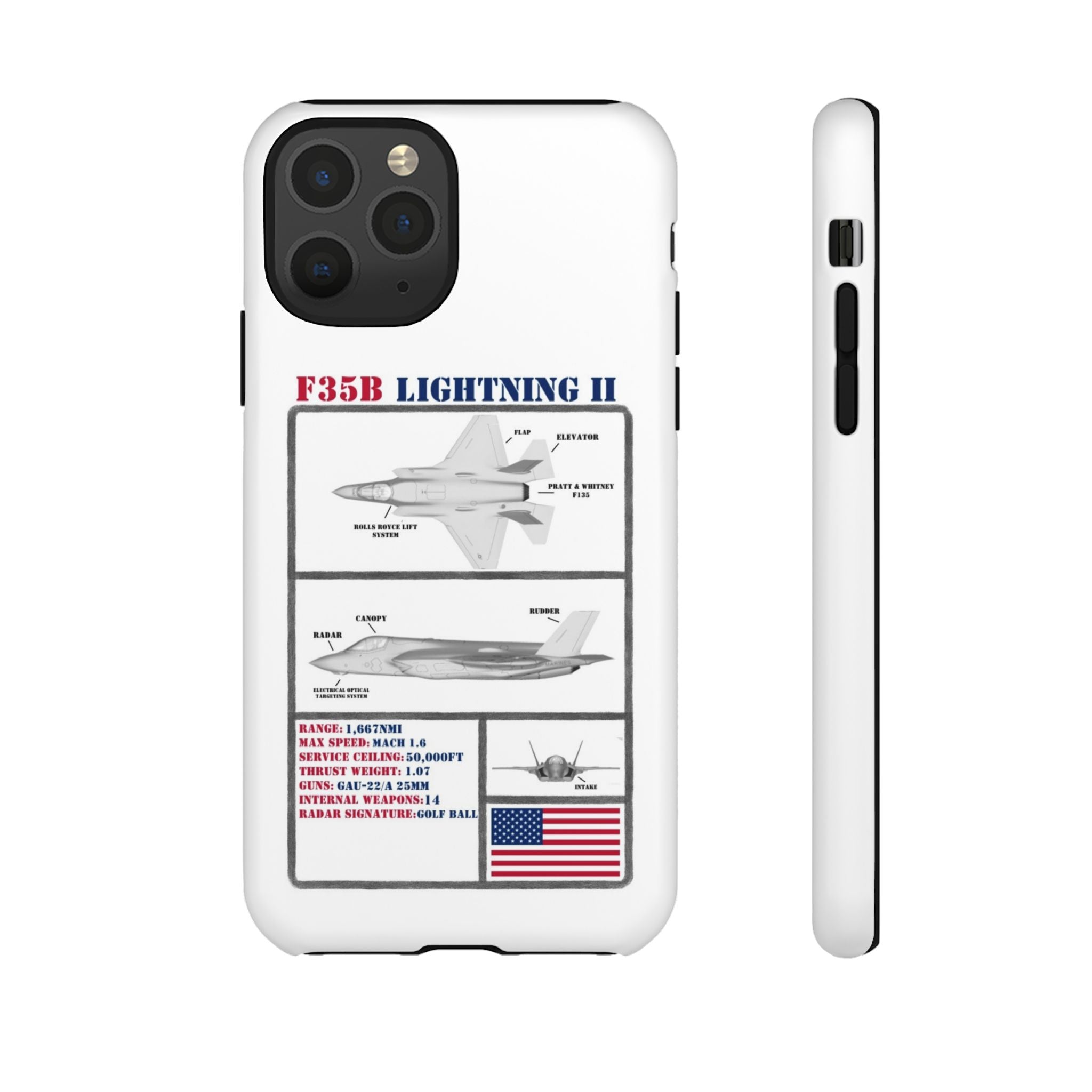 F-35 Lightning II Schematic edition phone case (USAF Colour-Way)