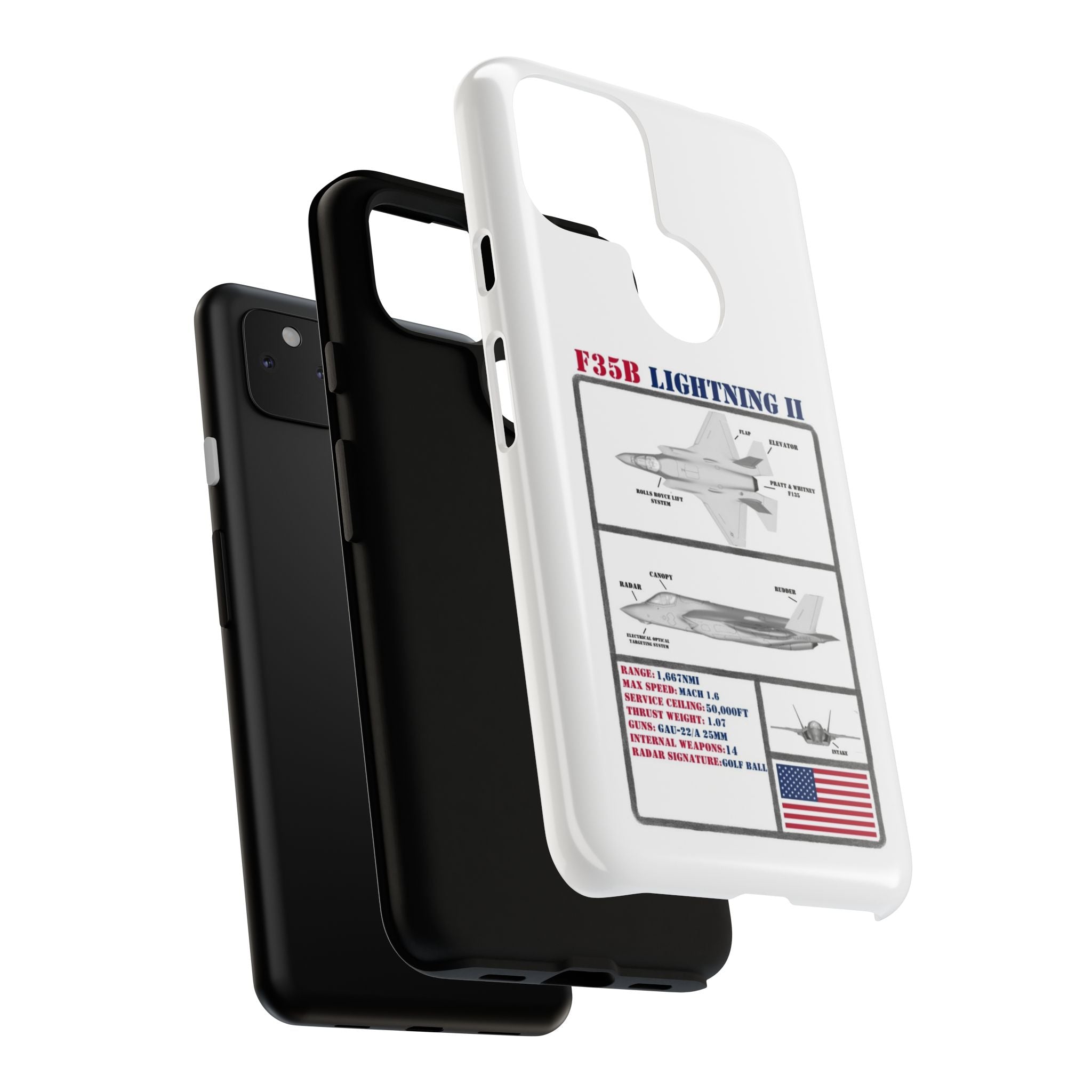 F-35 Lightning II Schematic edition phone case (USAF Colour-Way)