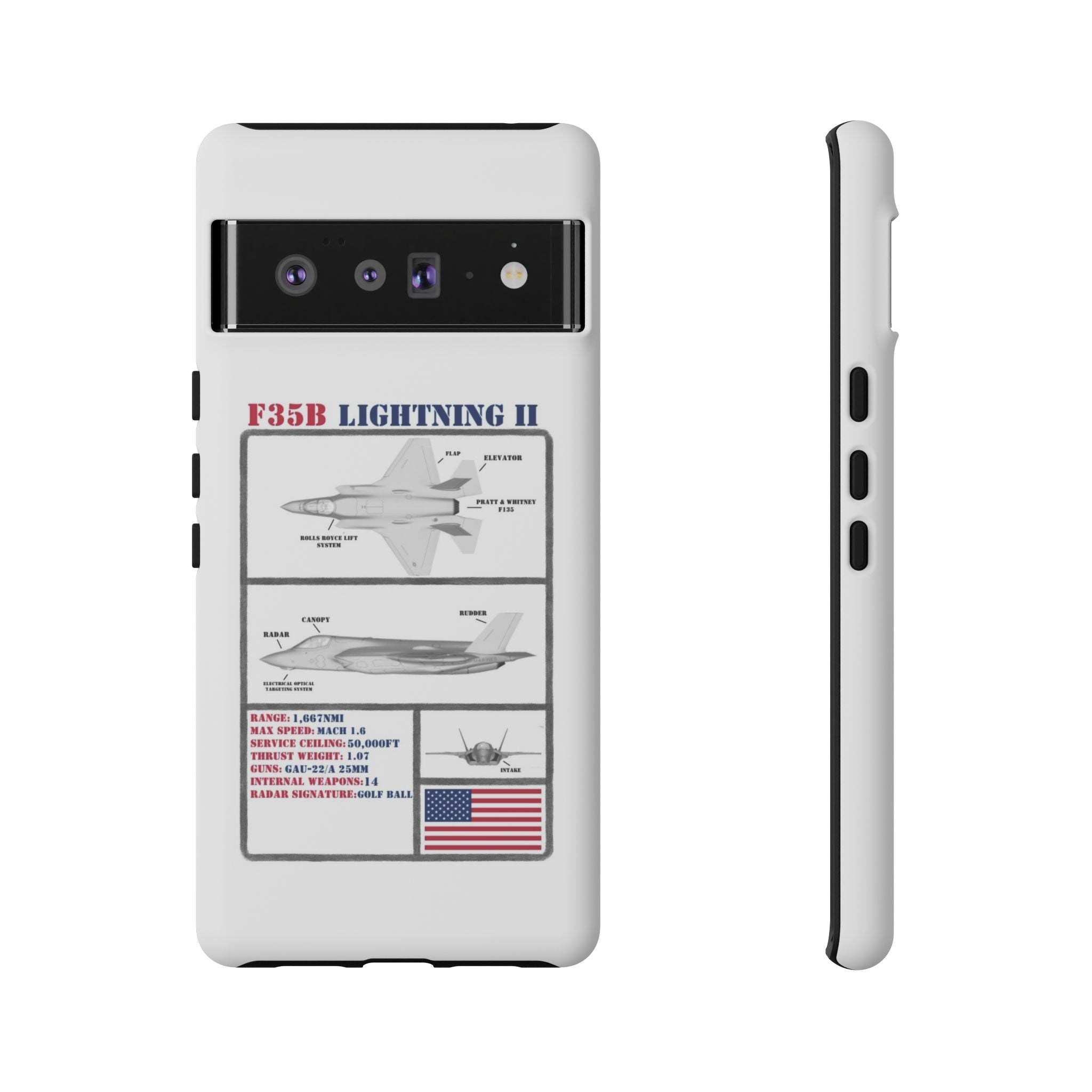 F-35 Lightning II Schematic edition phone case (USAF Colour-Way)