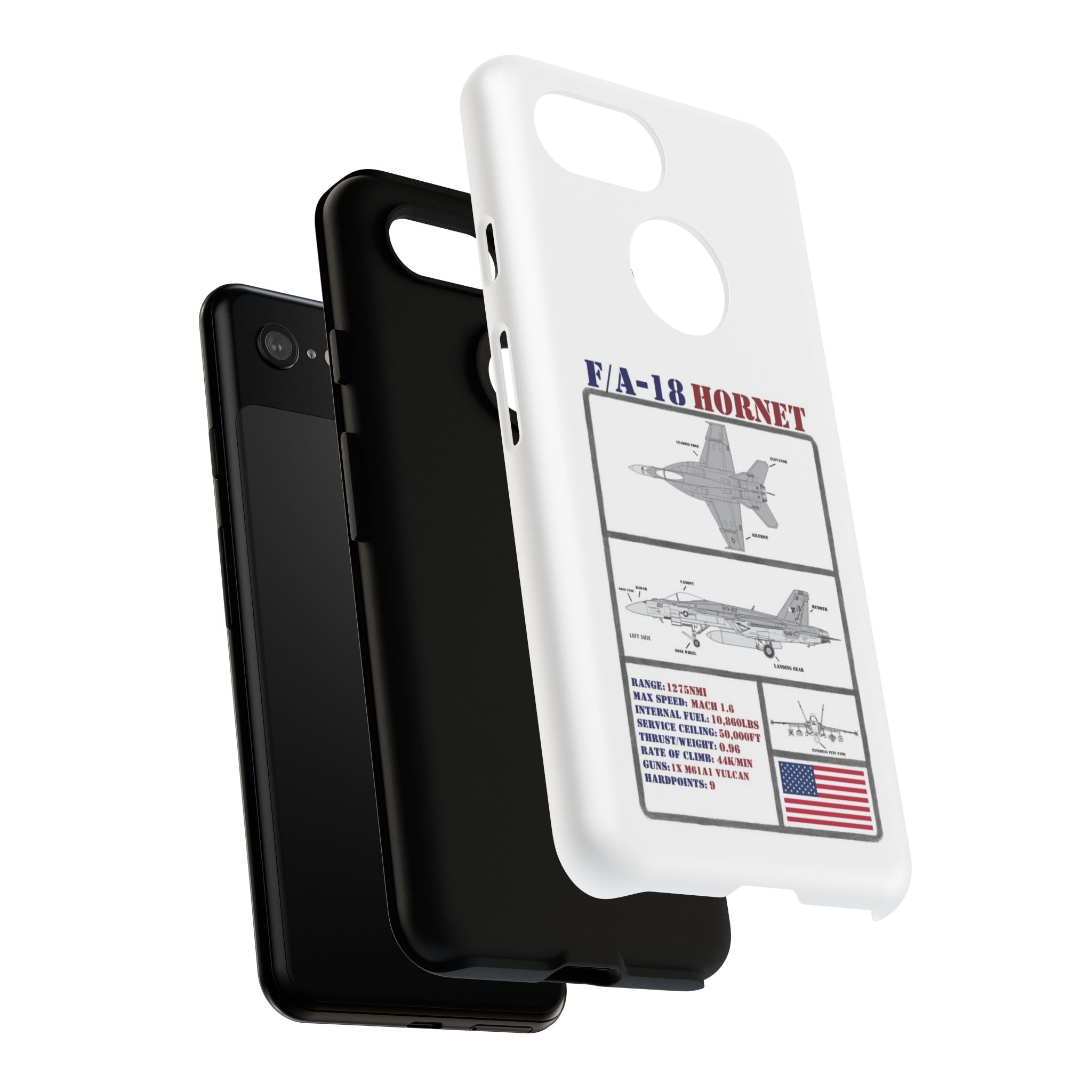 F/A-18 Hornet Schematic edition phone case (USAF Colour-Way)