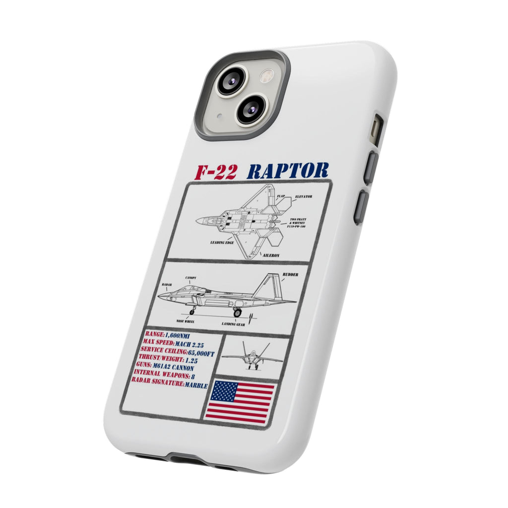 F-22 Raptor Schematic edition phone case (USAF Colour-Way)