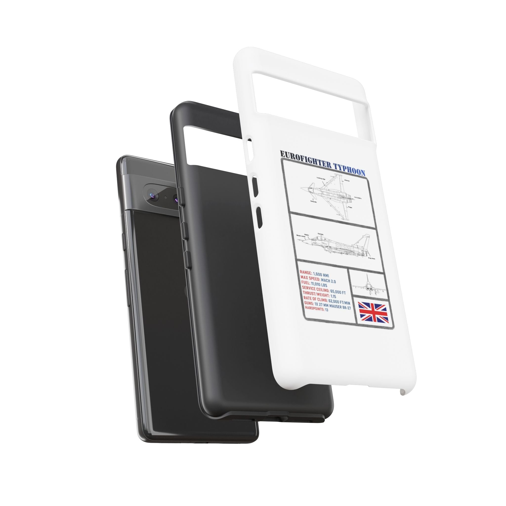 Eurofighter typhoon Schematic edition phone case (RAF Colour-Way)