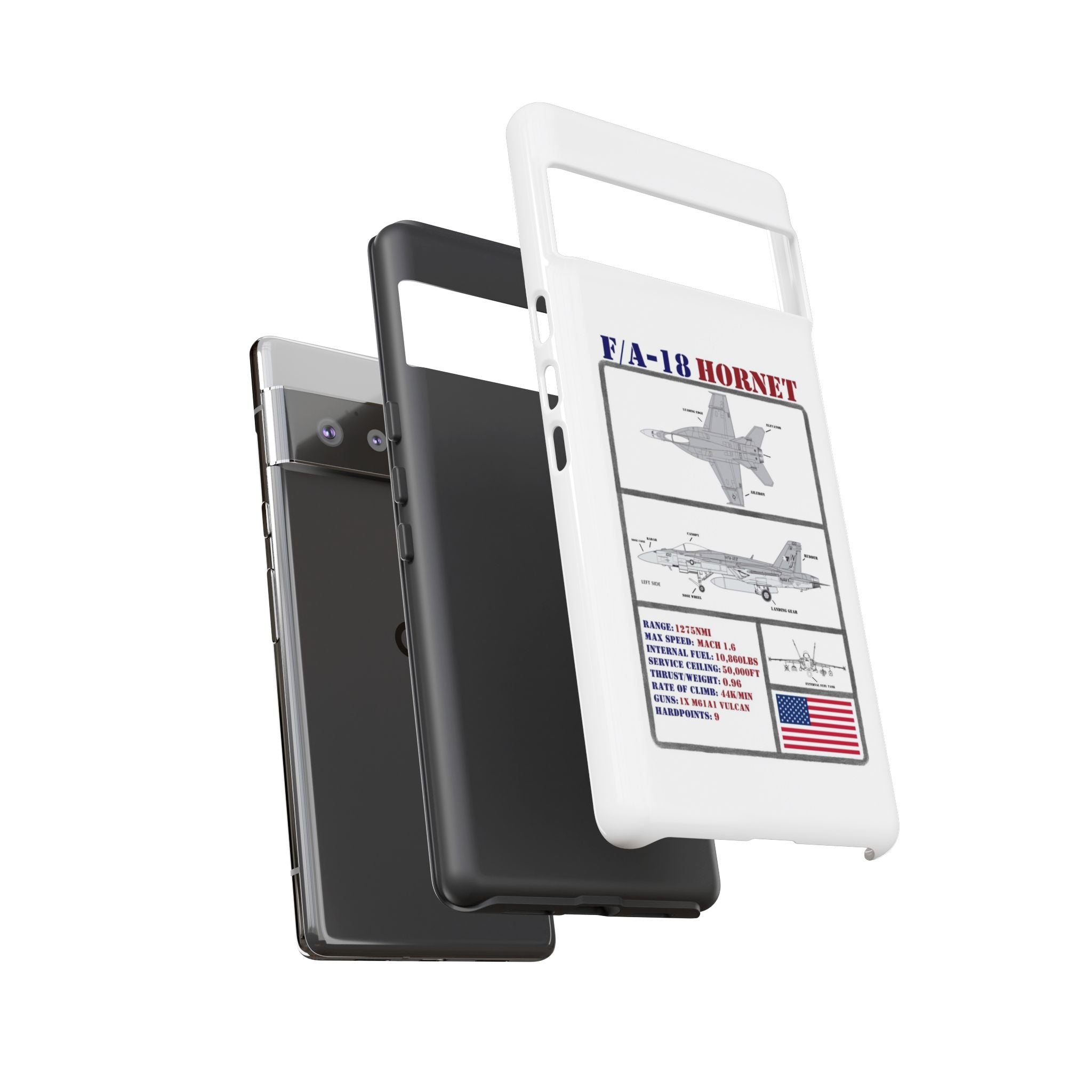 F/A-18 Hornet Schematic edition phone case (USAF Colour-Way)