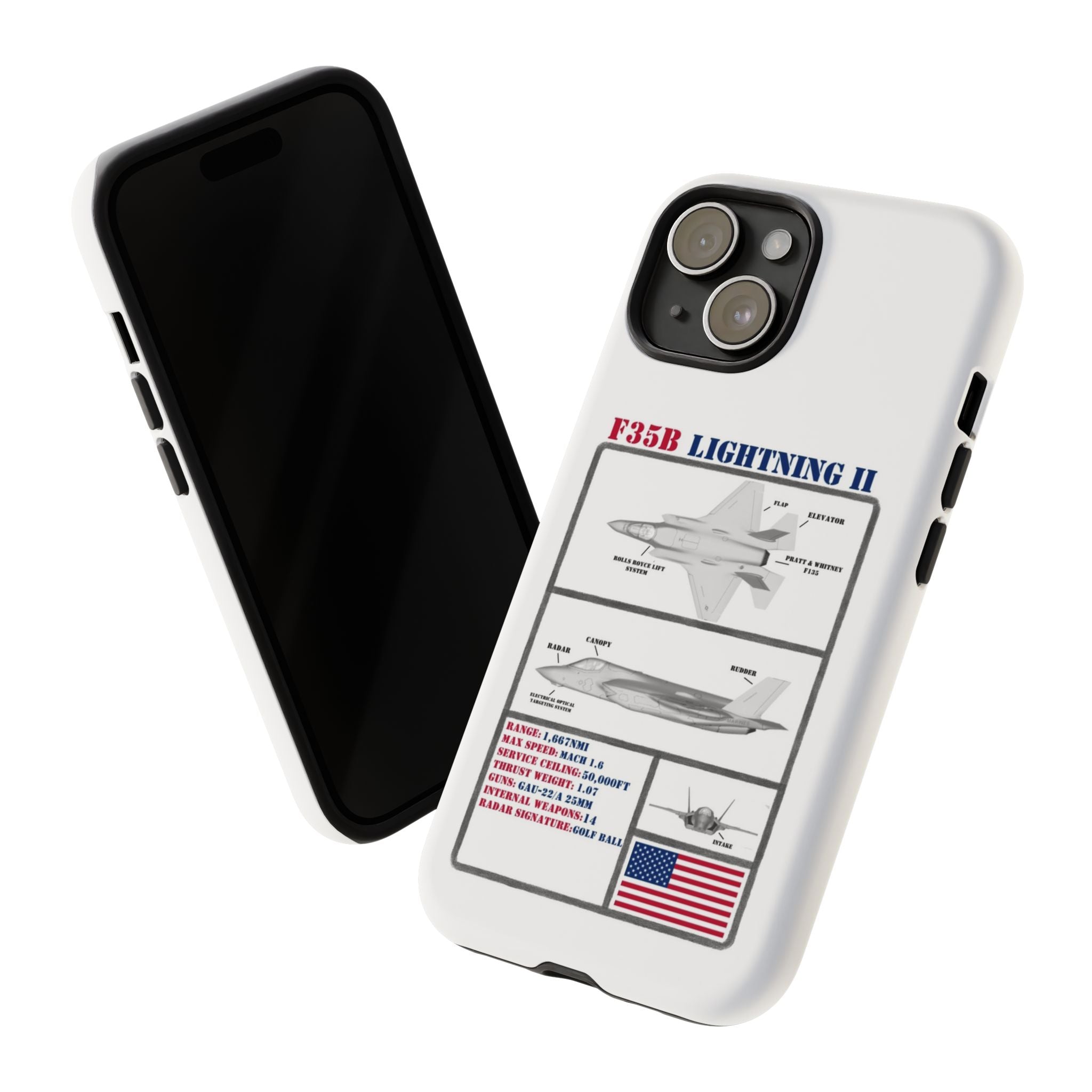F-35 Lightning II Schematic edition phone case (USAF Colour-Way)