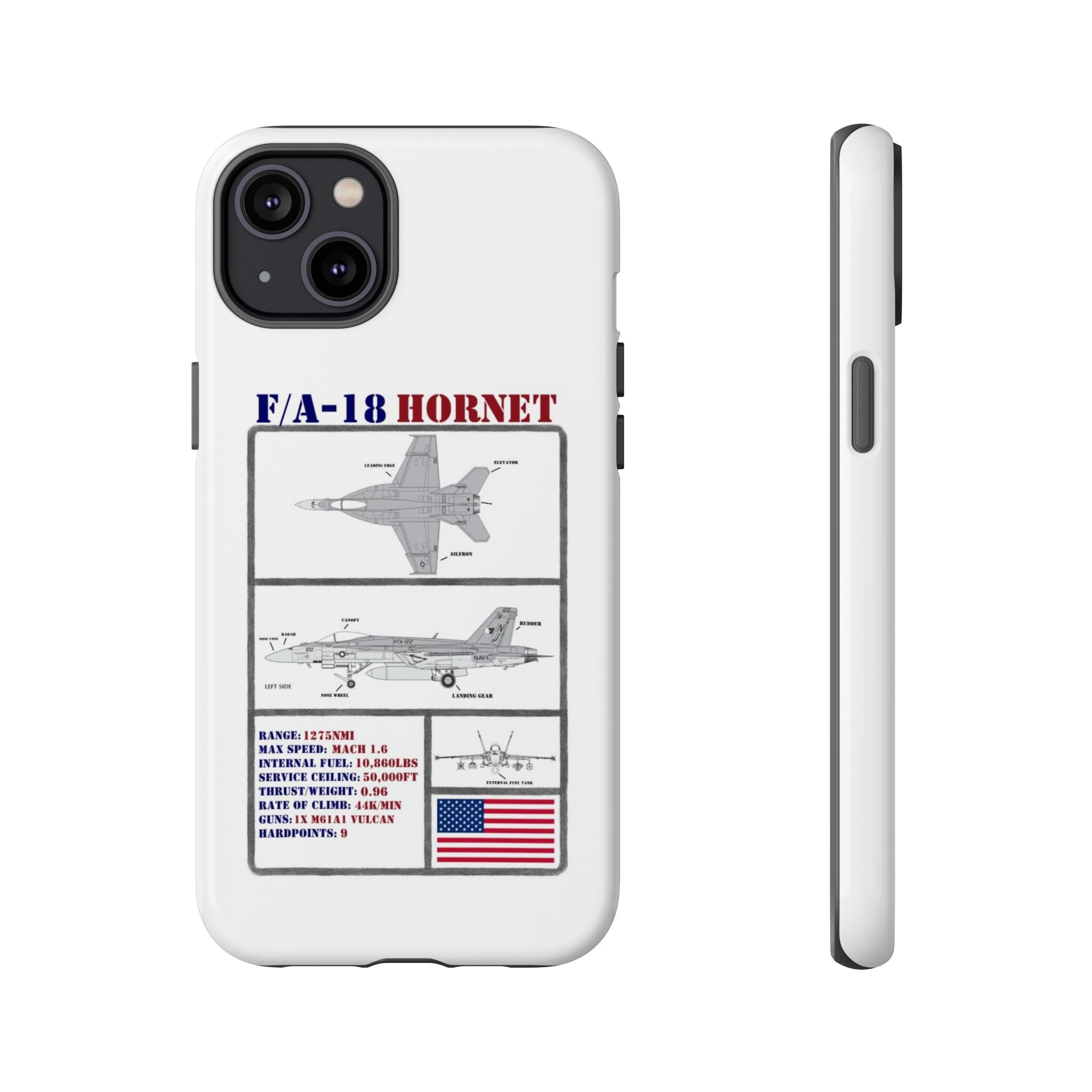 F/A-18 Hornet Schematic edition phone case (USAF Colour-Way)
