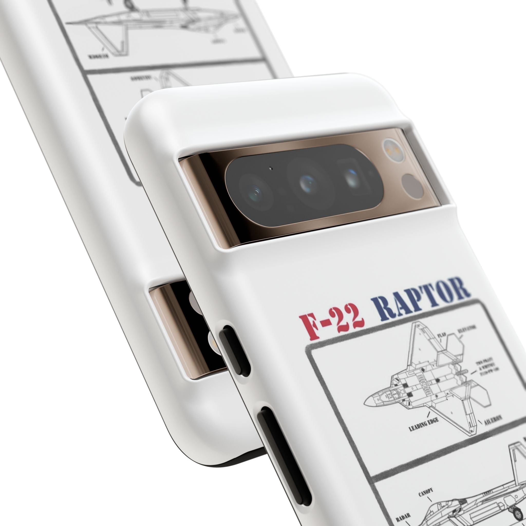 F-22 Raptor Schematic edition phone case (USAF Colour-Way)