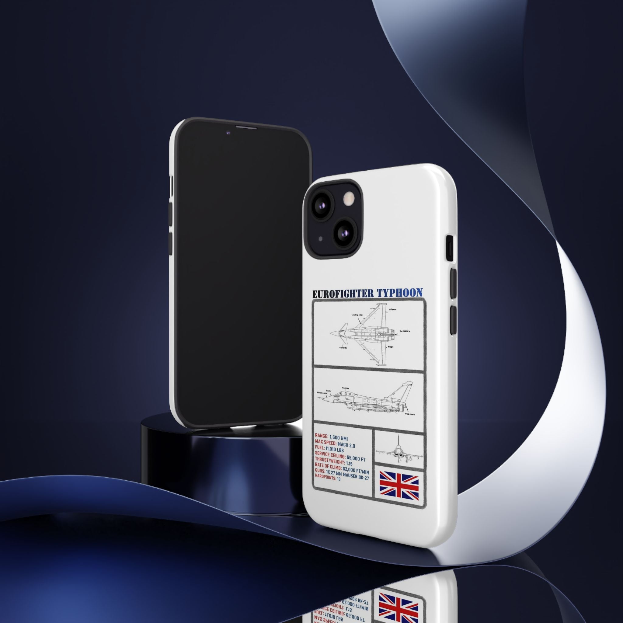Eurofighter typhoon Schematic edition phone case (RAF Colour-Way)