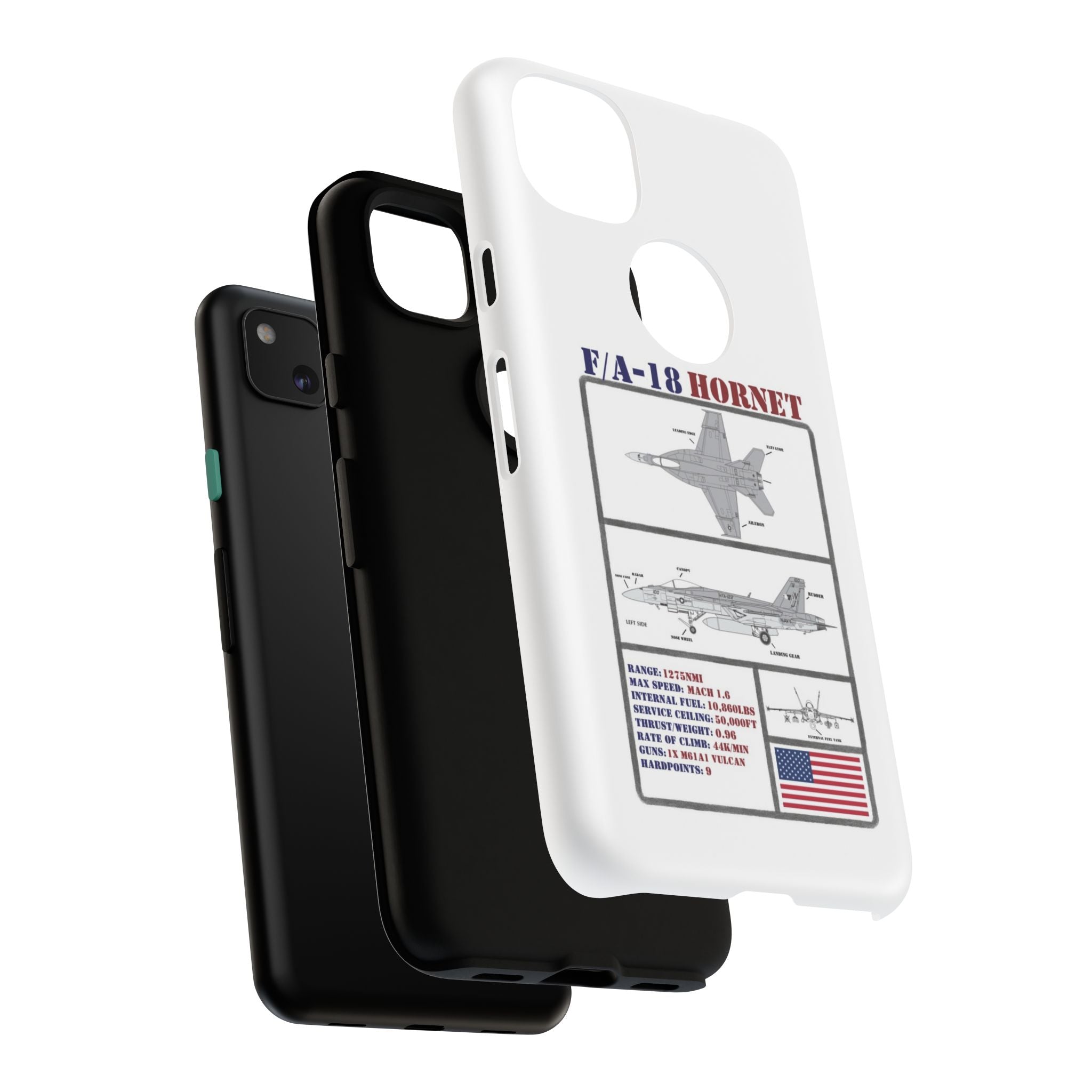 F/A-18 Hornet Schematic edition phone case (USAF Colour-Way)