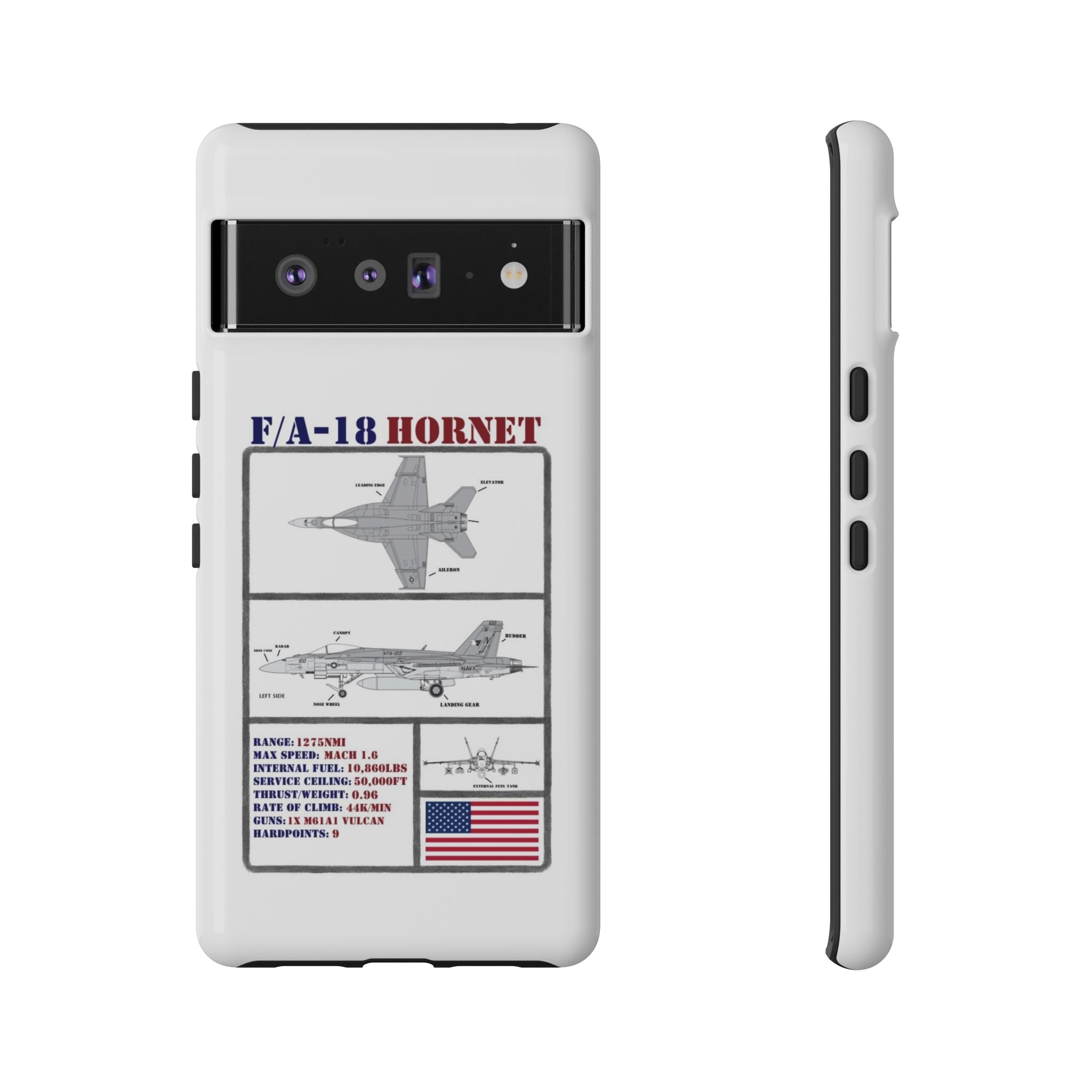 F/A-18 Hornet Schematic edition phone case (USAF Colour-Way)