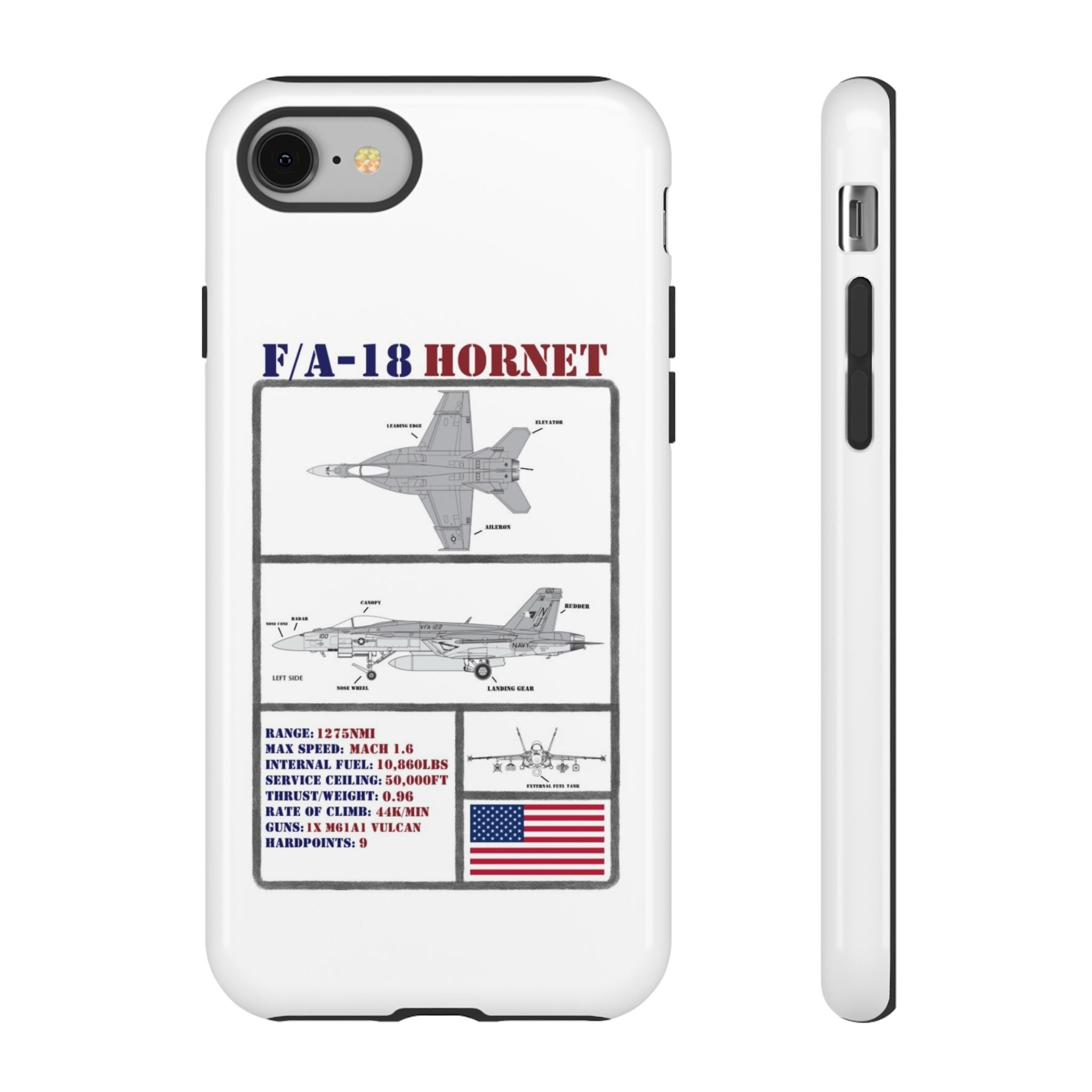 F/A-18 Hornet Schematic edition phone case (USAF Colour-Way)