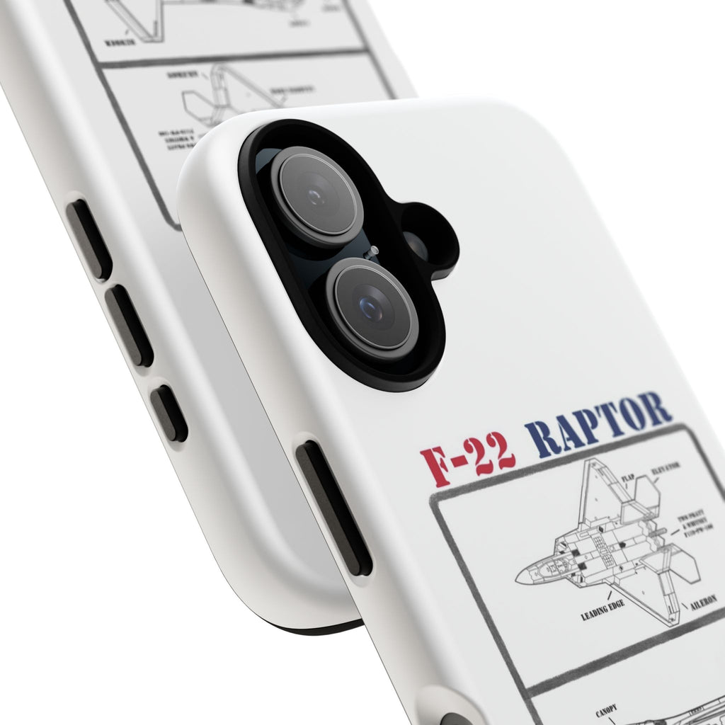 F-22 Raptor Schematic edition phone case (USAF Colour-Way)