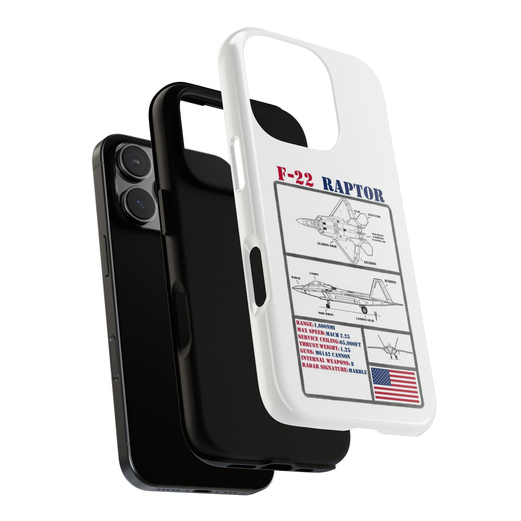 F-22 Raptor Schematic edition phone case (USAF Colour-Way)