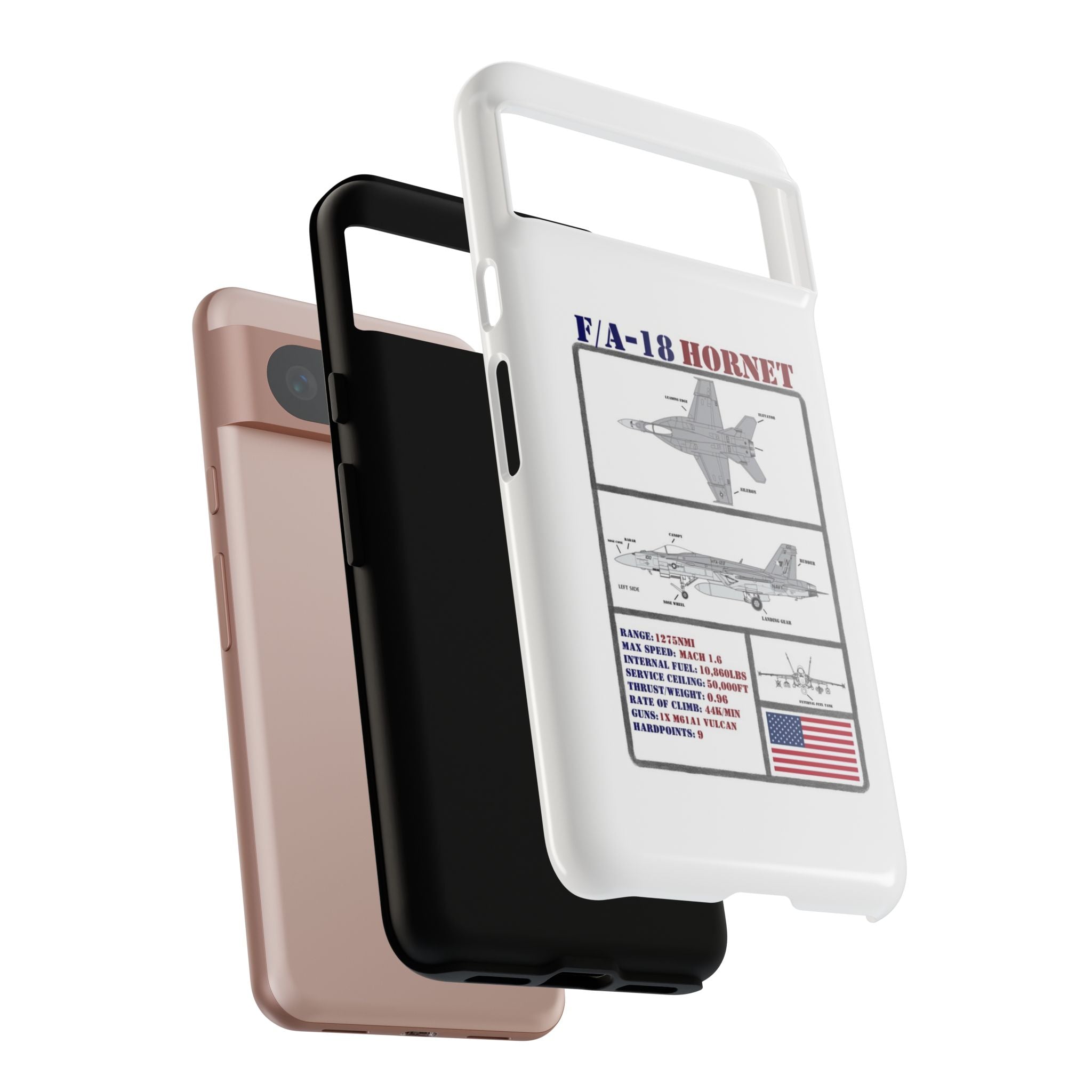 F/A-18 Hornet Schematic edition phone case (USAF Colour-Way)