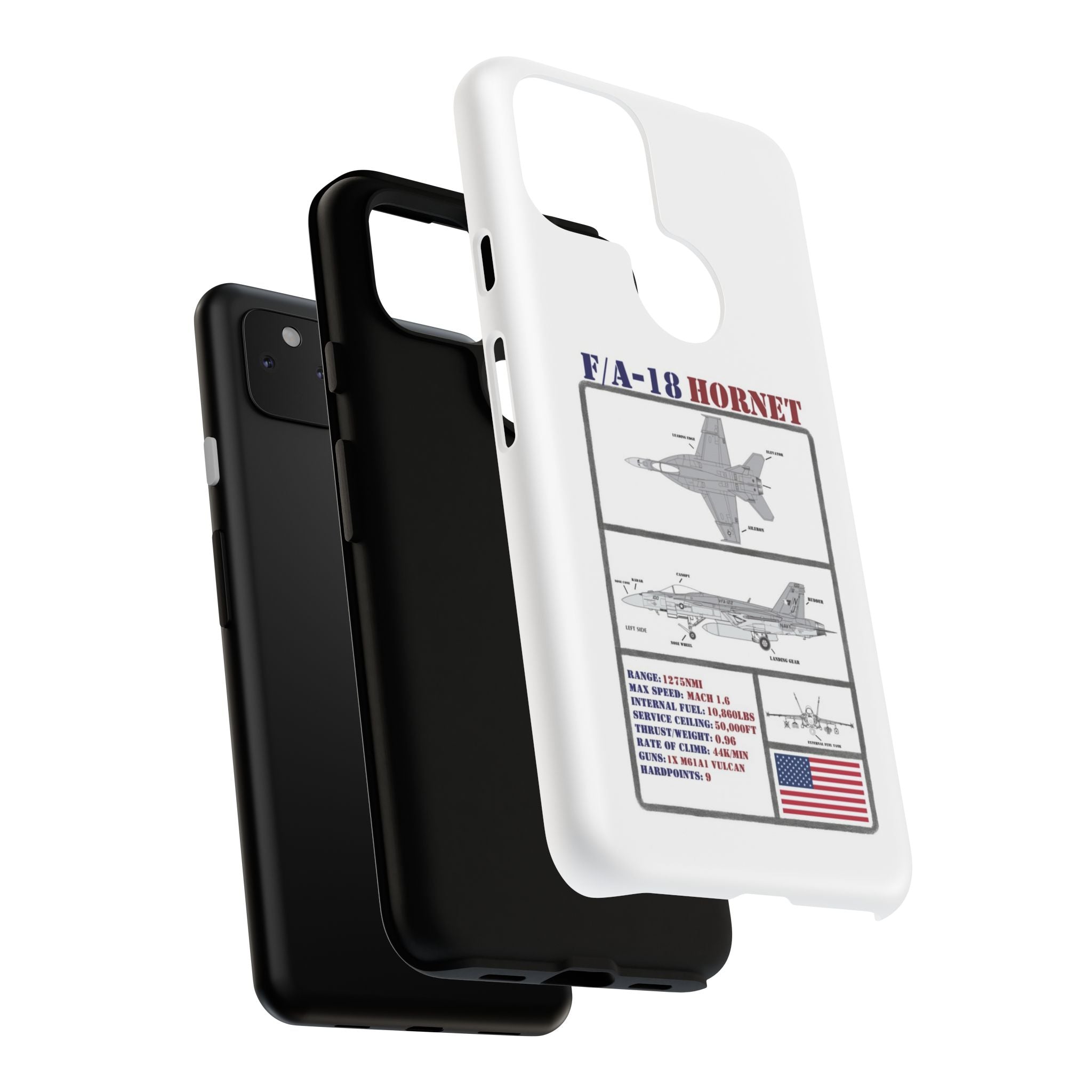 F/A-18 Hornet Schematic edition phone case (USAF Colour-Way)