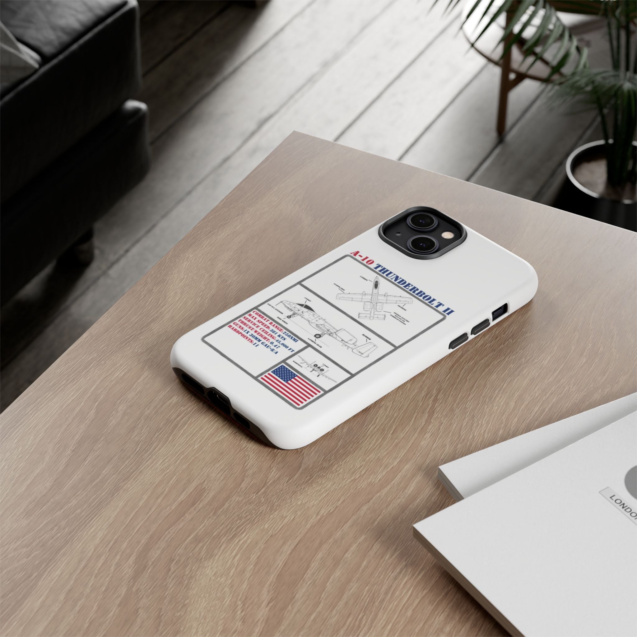 A-10 Thunderbolt Schematic edition phone case (USAF Colour-Way)