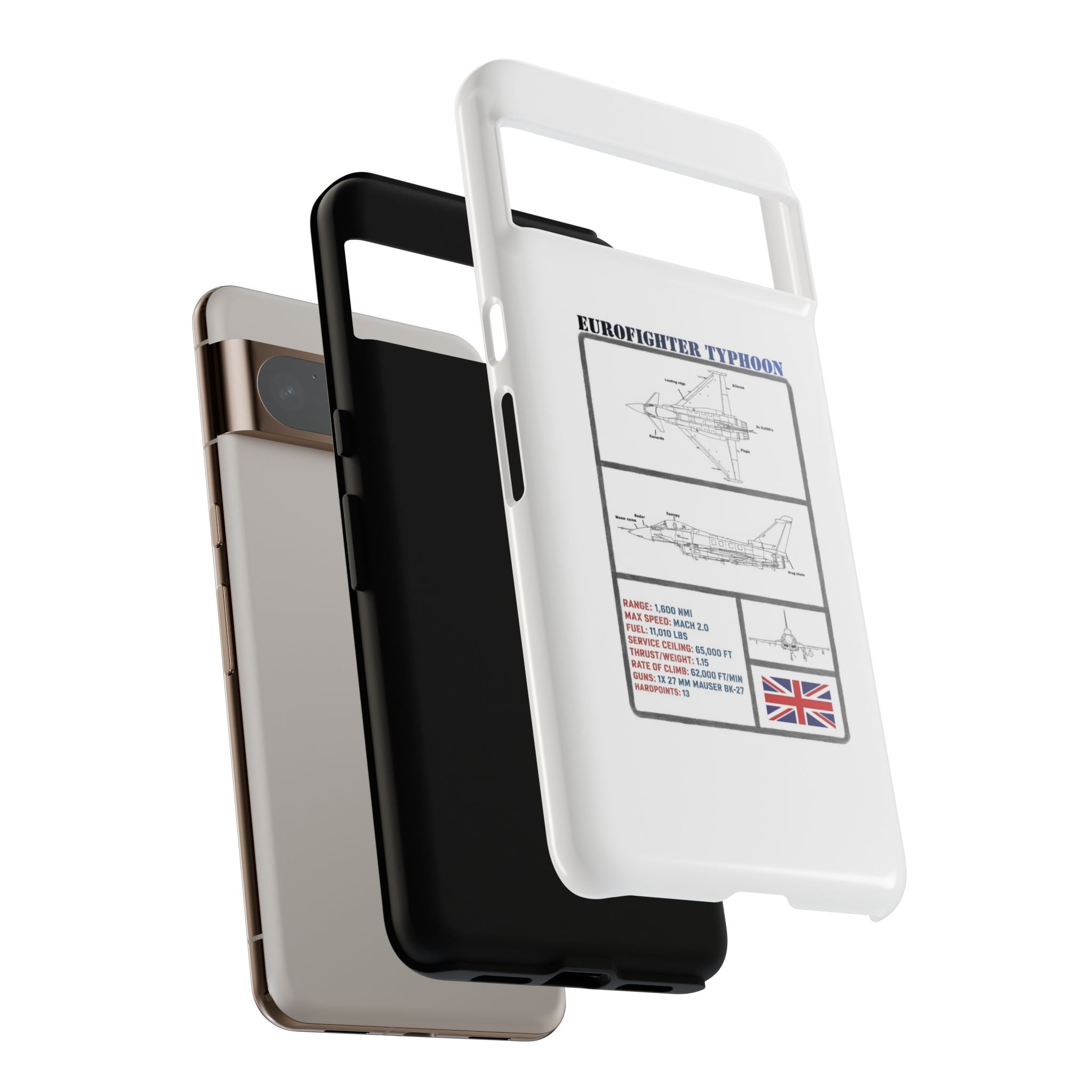 Eurofighter typhoon Schematic edition phone case (RAF Colour-Way)
