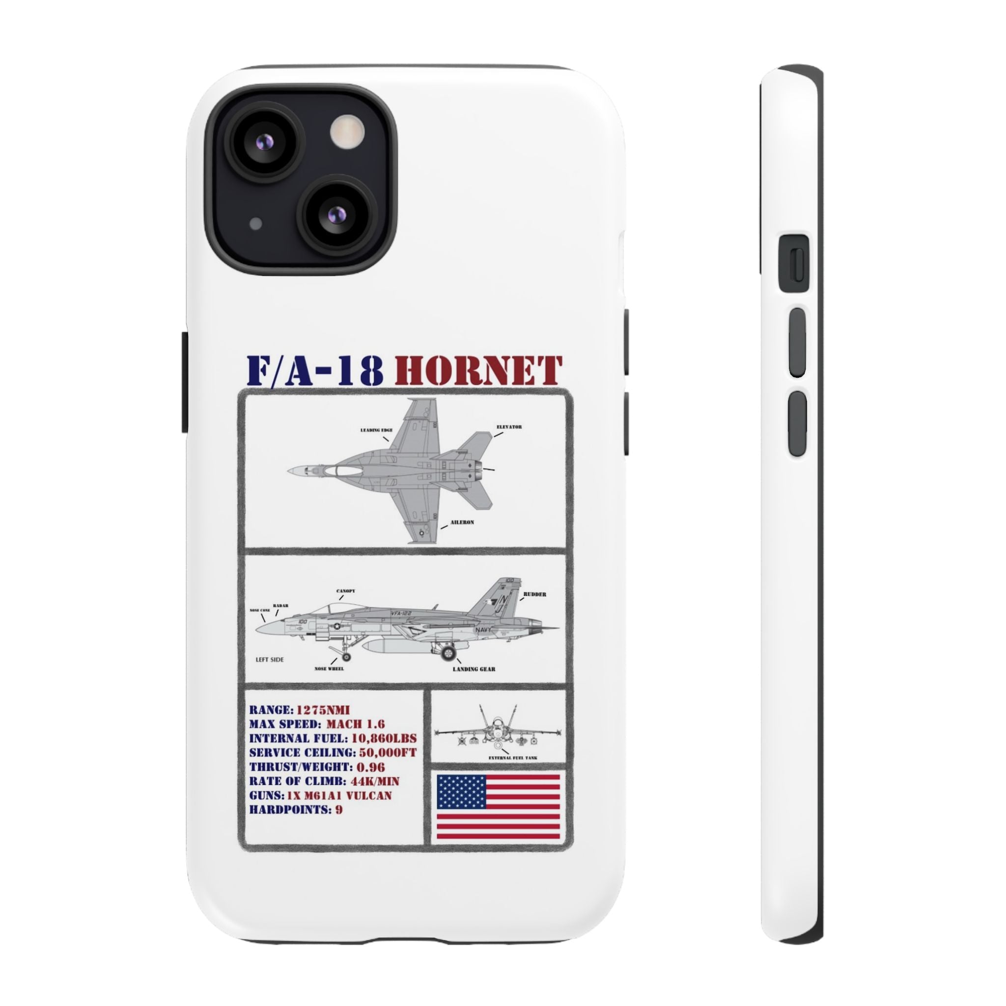 F/A-18 Hornet Schematic edition phone case (USAF Colour-Way)