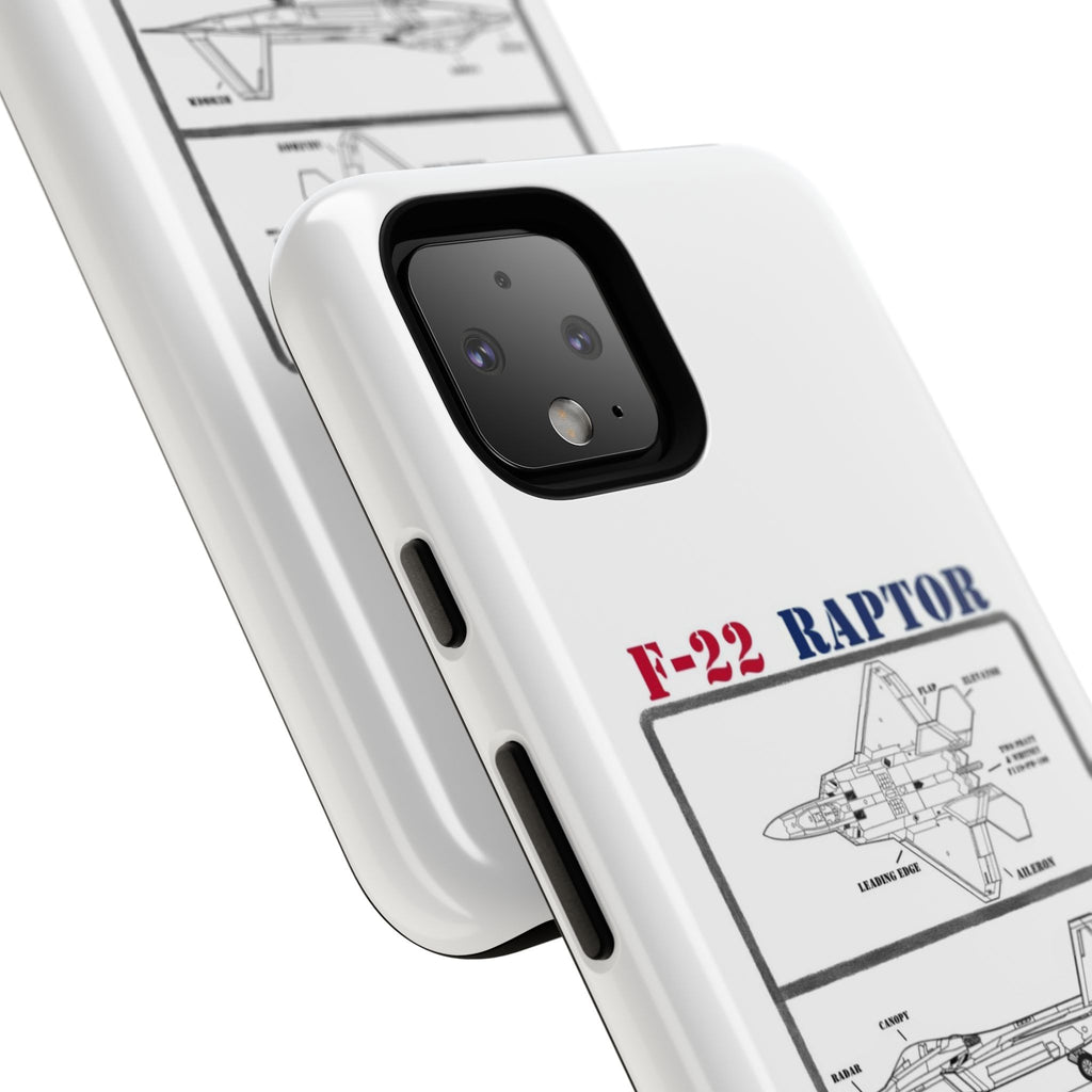 F-22 Raptor Schematic edition phone case (USAF Colour-Way)