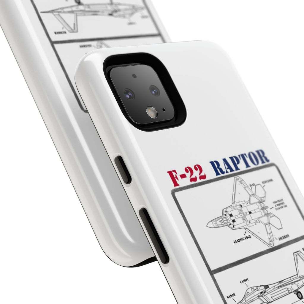 F-22 Raptor Schematic edition phone case (USAF Colour-Way)
