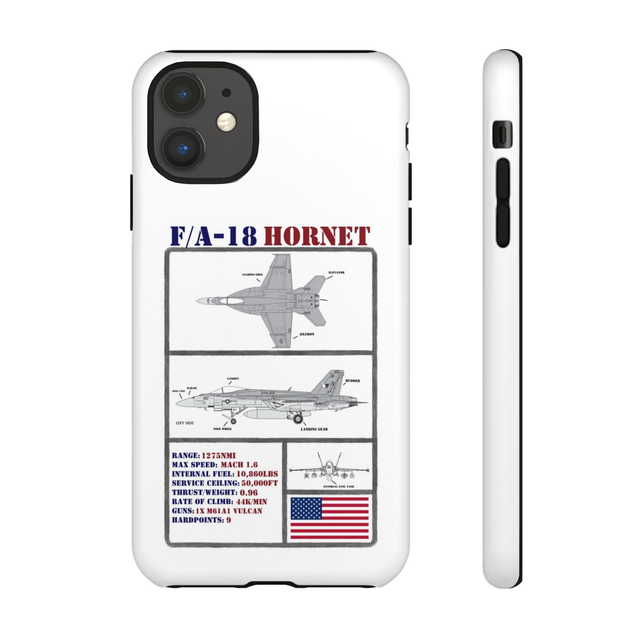 F/A-18 Hornet Schematic edition phone case (USAF Colour-Way)