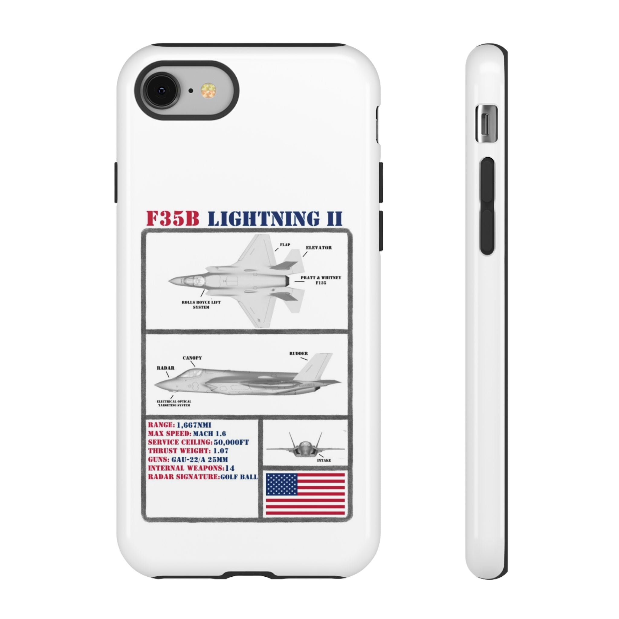F-35 Lightning II Schematic edition phone case (USAF Colour-Way)