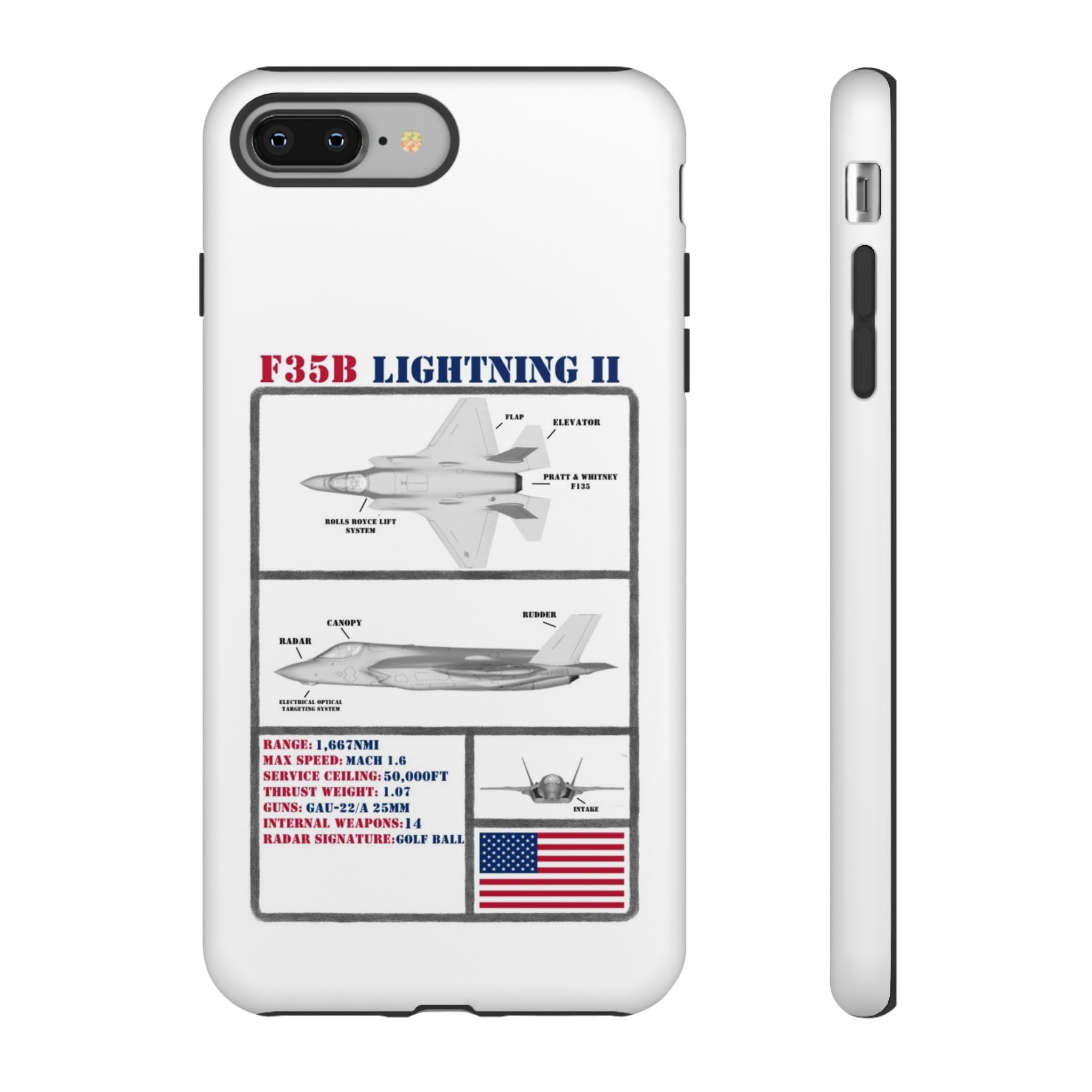 F-35 Lightning II Schematic edition phone case (USAF Colour-Way)
