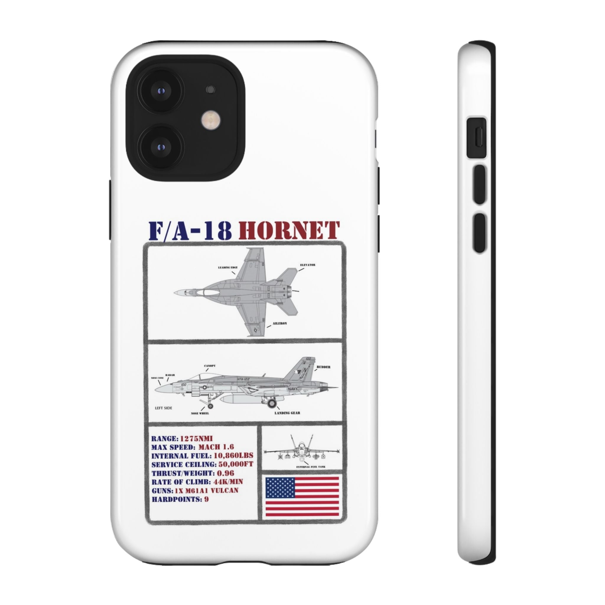 F/A-18 Hornet Schematic edition phone case (USAF Colour-Way)