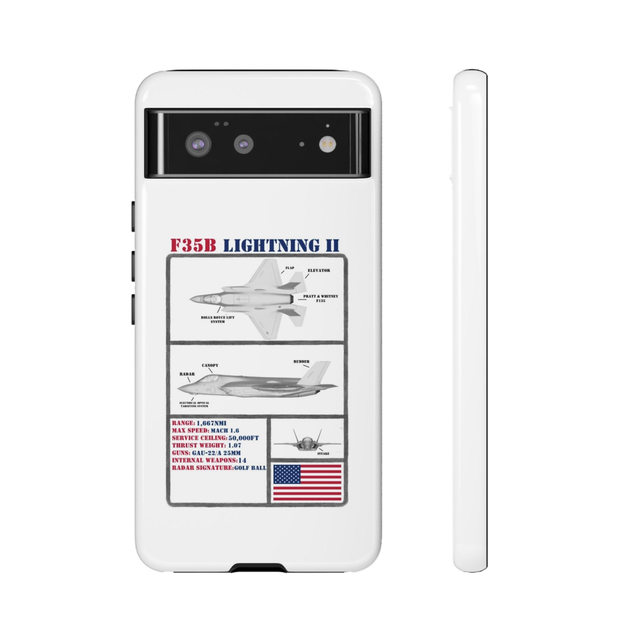 F-35 Lightning II Schematic edition phone case (USAF Colour-Way)