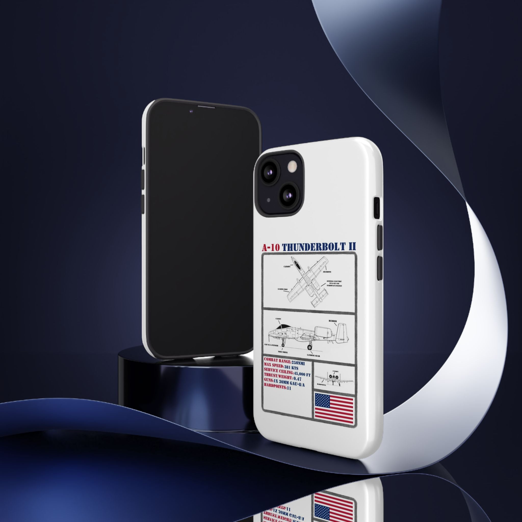 A-10 Thunderbolt Schematic edition phone case (USAF Colour-Way)