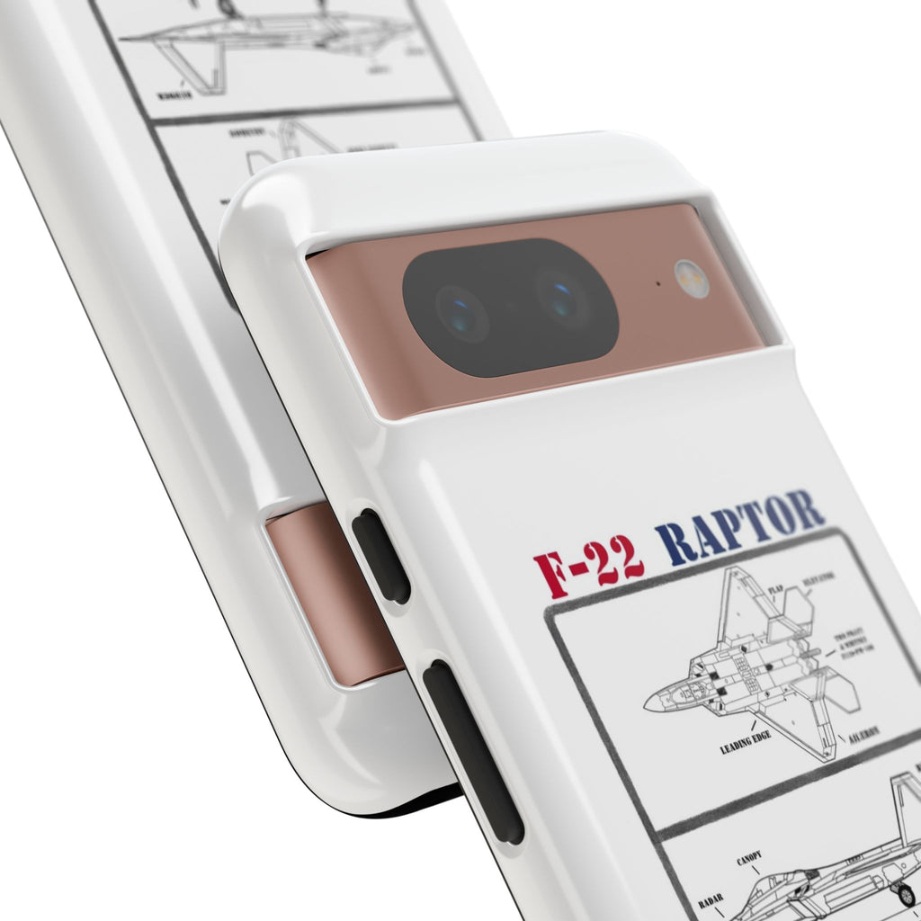 F-22 Raptor Schematic edition phone case (USAF Colour-Way)