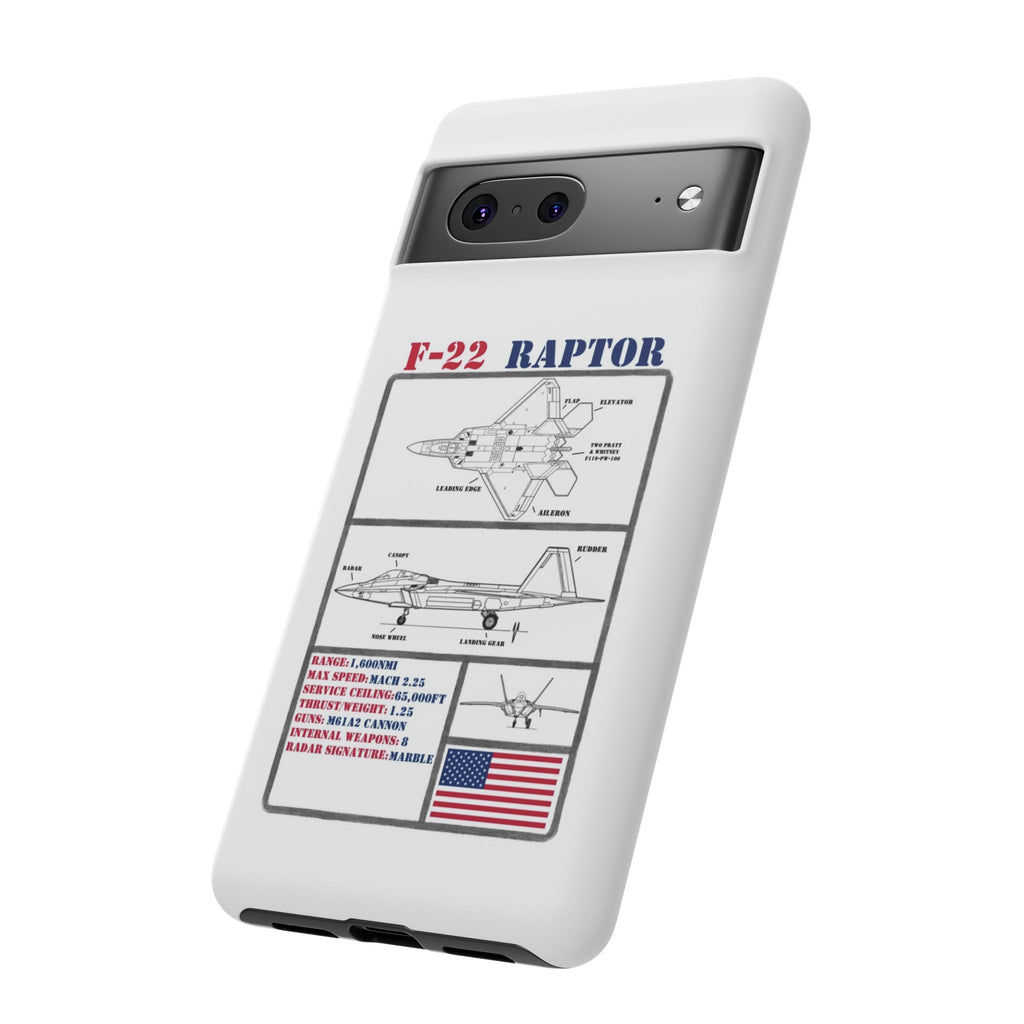 F-22 Raptor Schematic edition phone case (USAF Colour-Way)