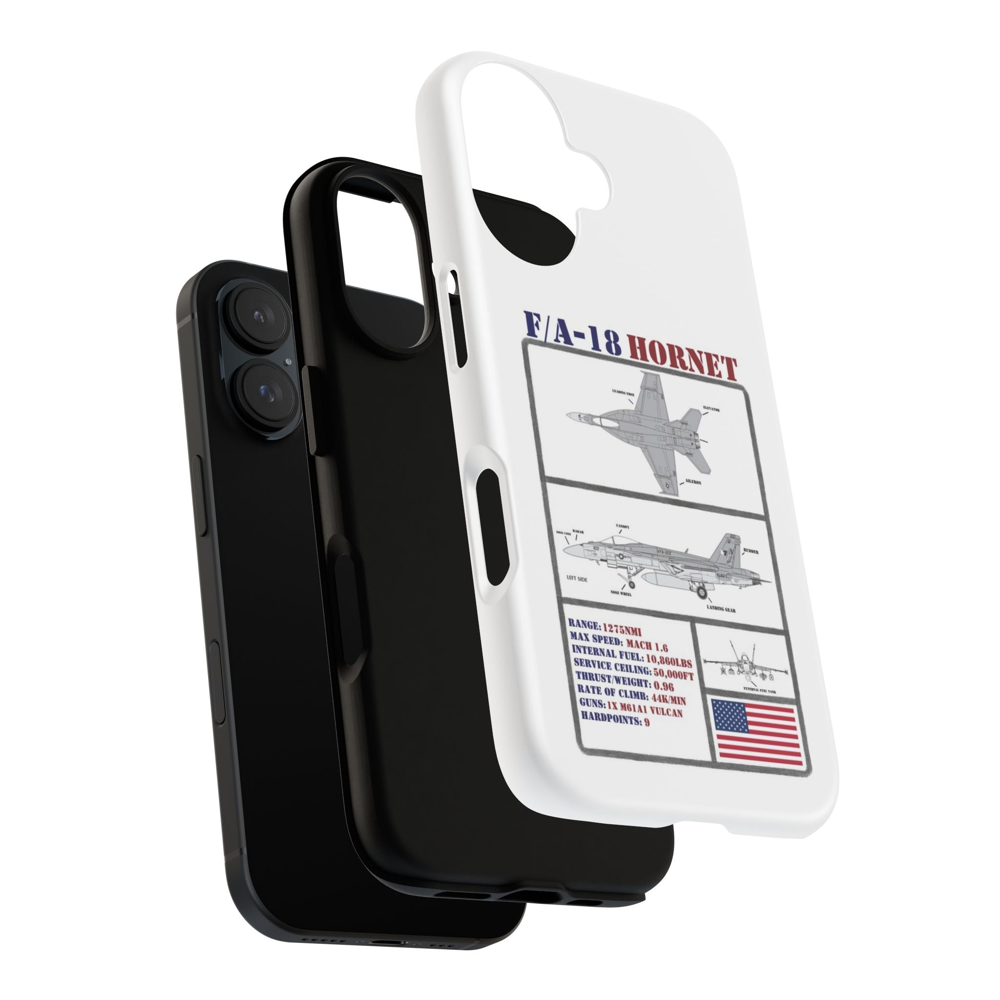 F/A-18 Hornet Schematic edition phone case (USAF Colour-Way)