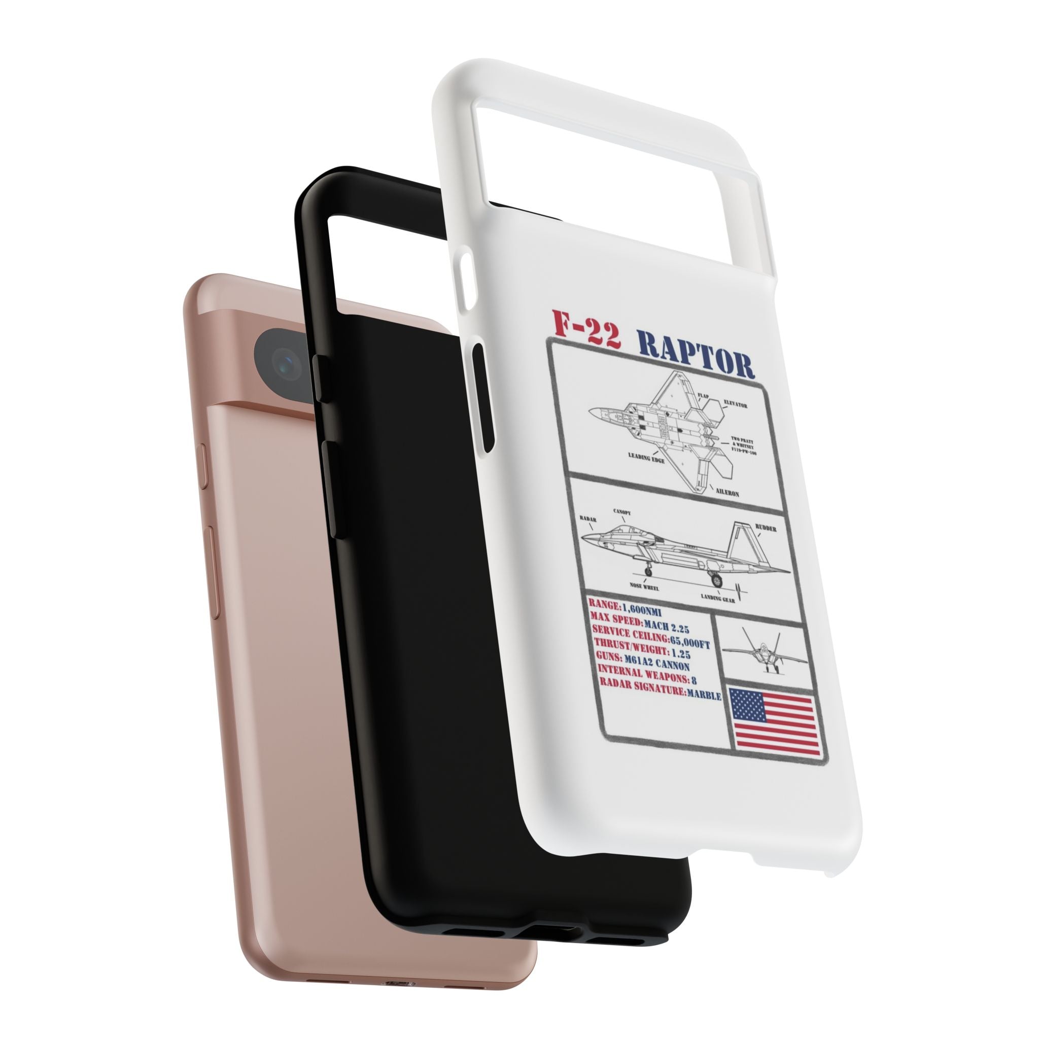 F-22 Raptor Schematic edition phone case (USAF Colour-Way)