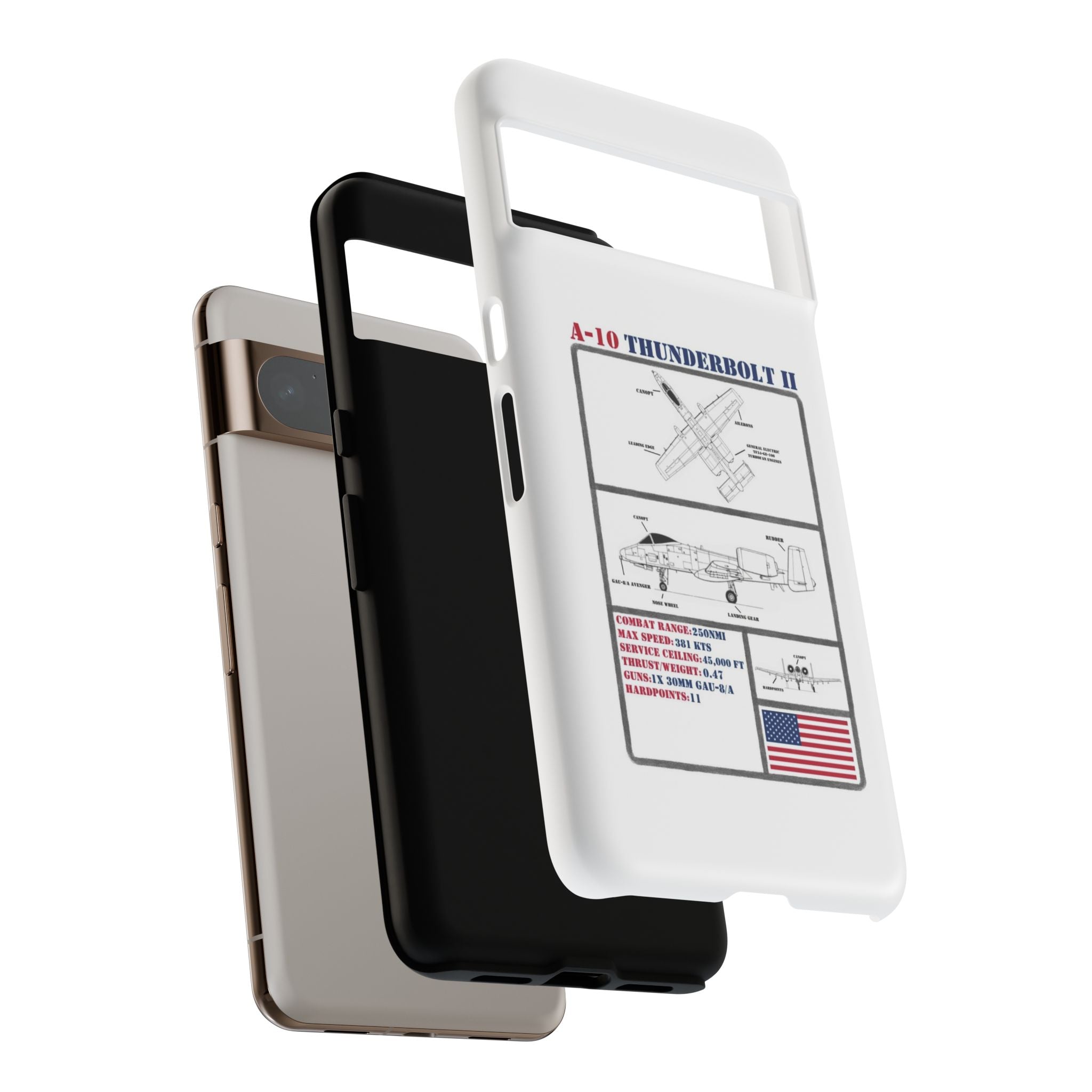 A-10 Thunderbolt Schematic edition phone case (USAF Colour-Way)