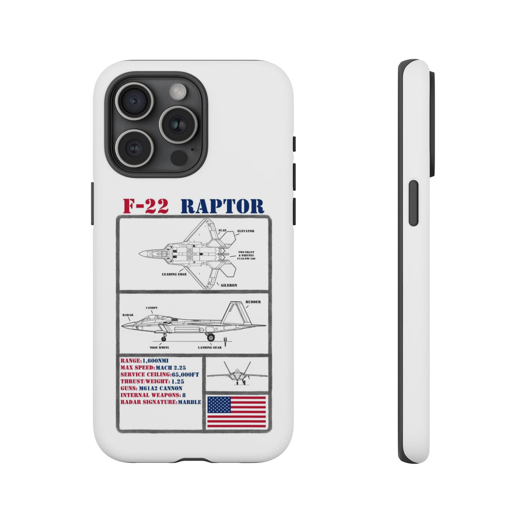 F-22 Raptor Schematic edition phone case (USAF Colour-Way)