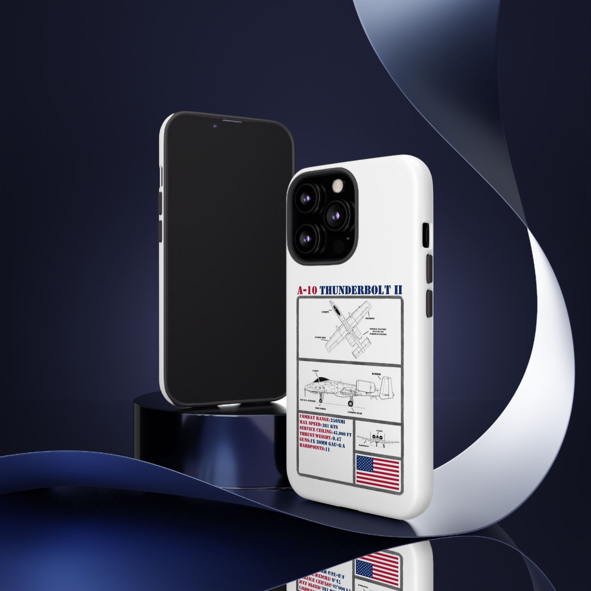 A-10 Thunderbolt Schematic edition phone case (USAF Colour-Way)