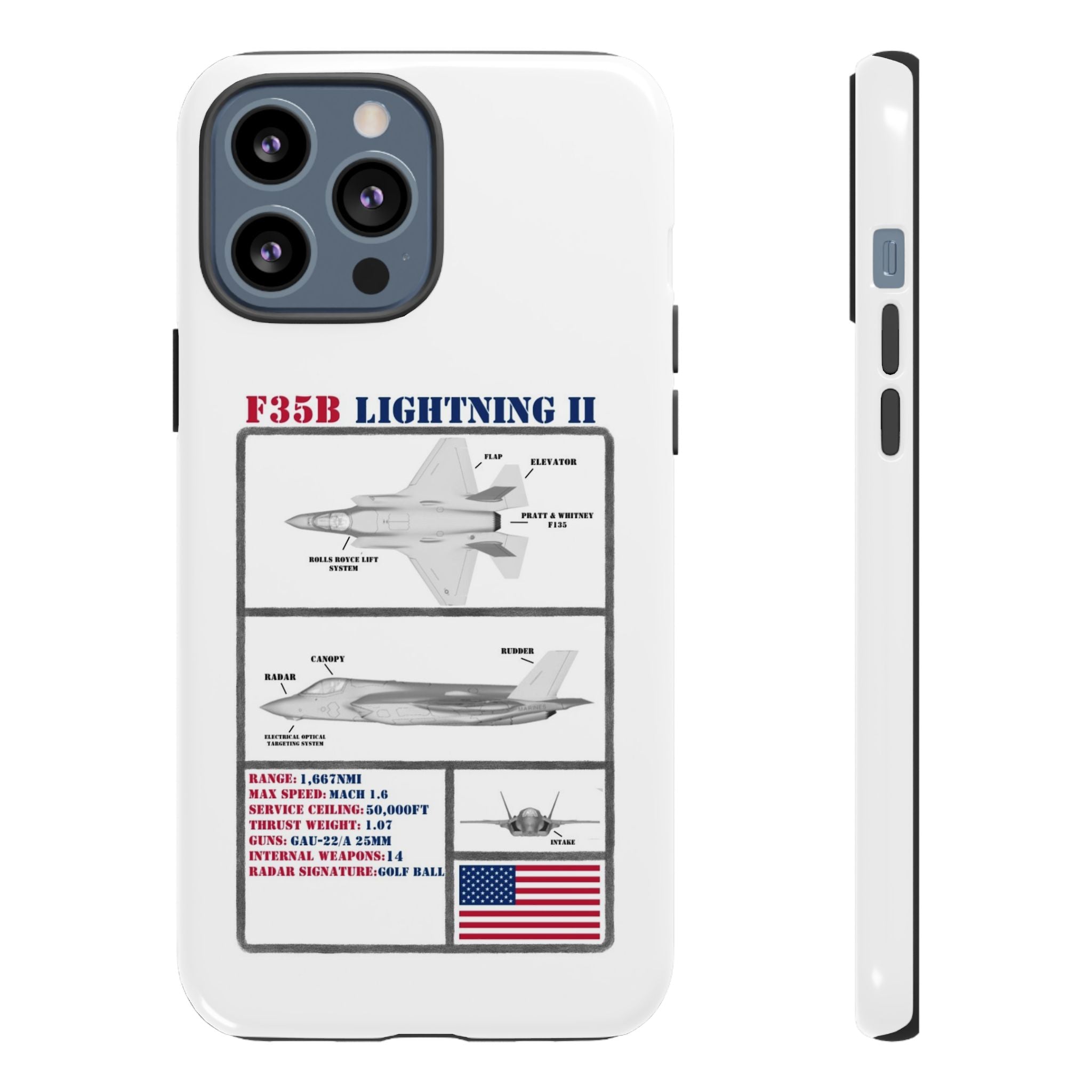 F-35 Lightning II Schematic edition phone case (USAF Colour-Way)