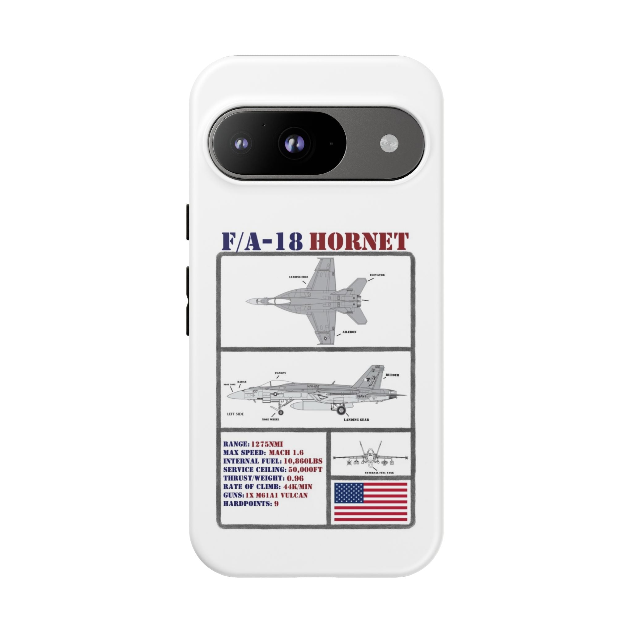 F/A-18 Hornet Schematic edition phone case (USAF Colour-Way)