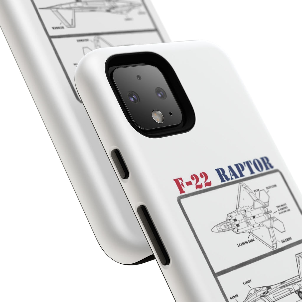 F-22 Raptor Schematic edition phone case (USAF Colour-Way)