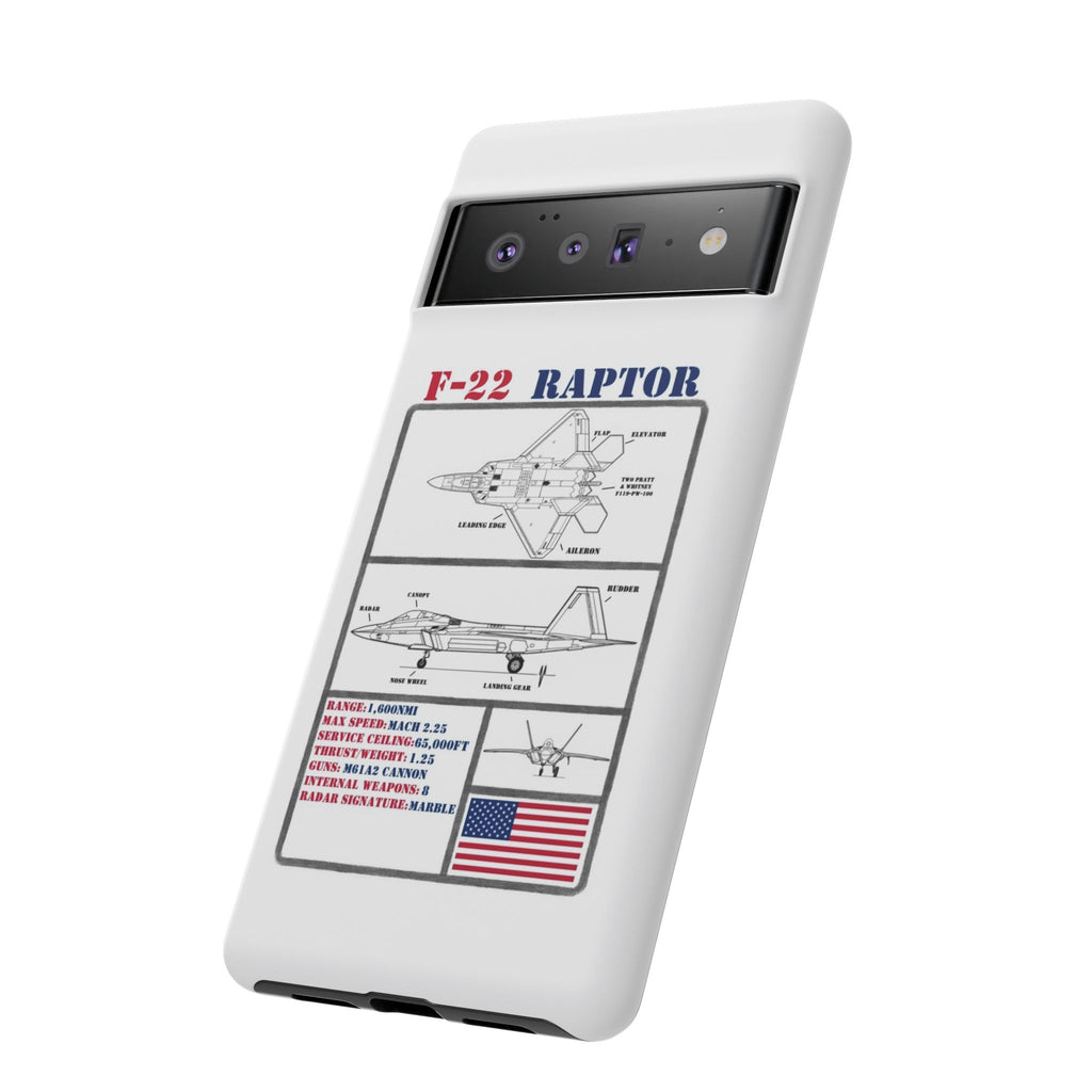 F-22 Raptor Schematic edition phone case (USAF Colour-Way)