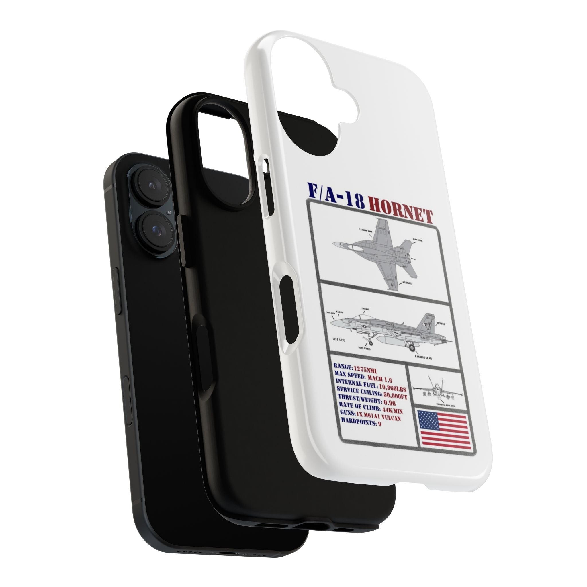 F/A-18 Hornet Schematic edition phone case (USAF Colour-Way)