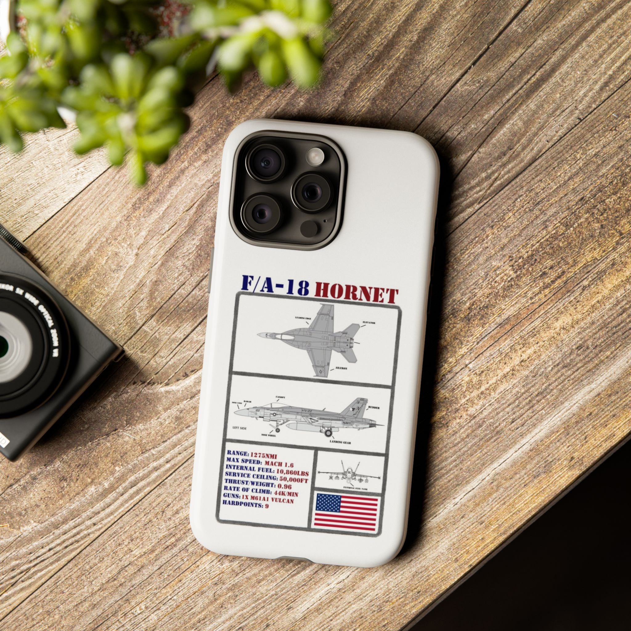 F/A-18 Hornet Schematic edition phone case (USAF Colour-Way)