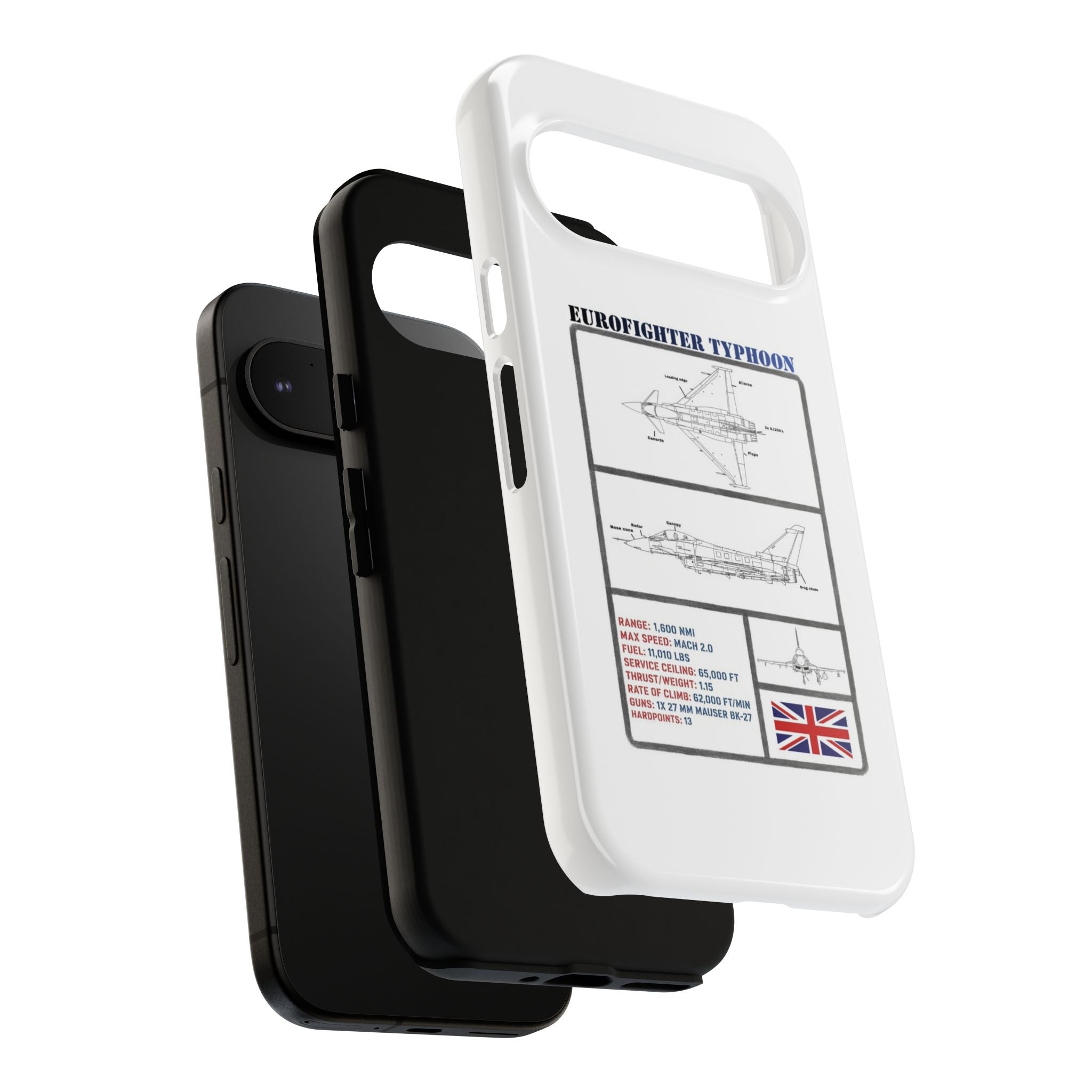 Eurofighter typhoon Schematic edition phone case (RAF Colour-Way)