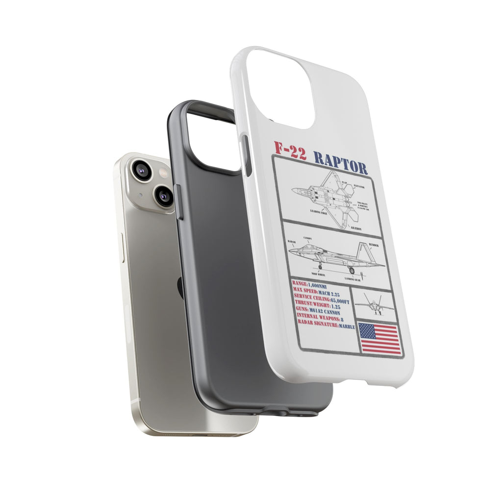 F-22 Raptor Schematic edition phone case (USAF Colour-Way)