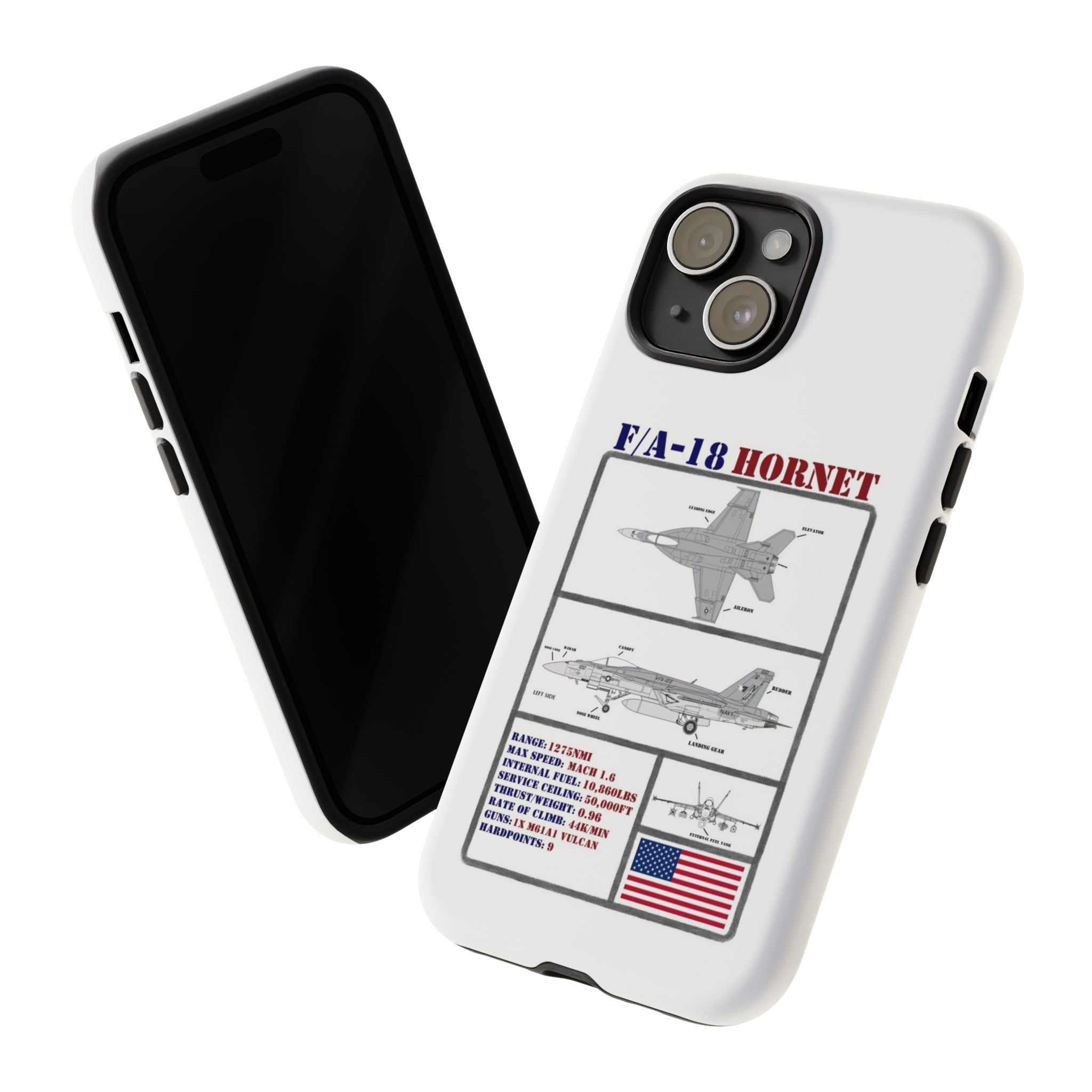 F/A-18 Hornet Schematic edition phone case (USAF Colour-Way)